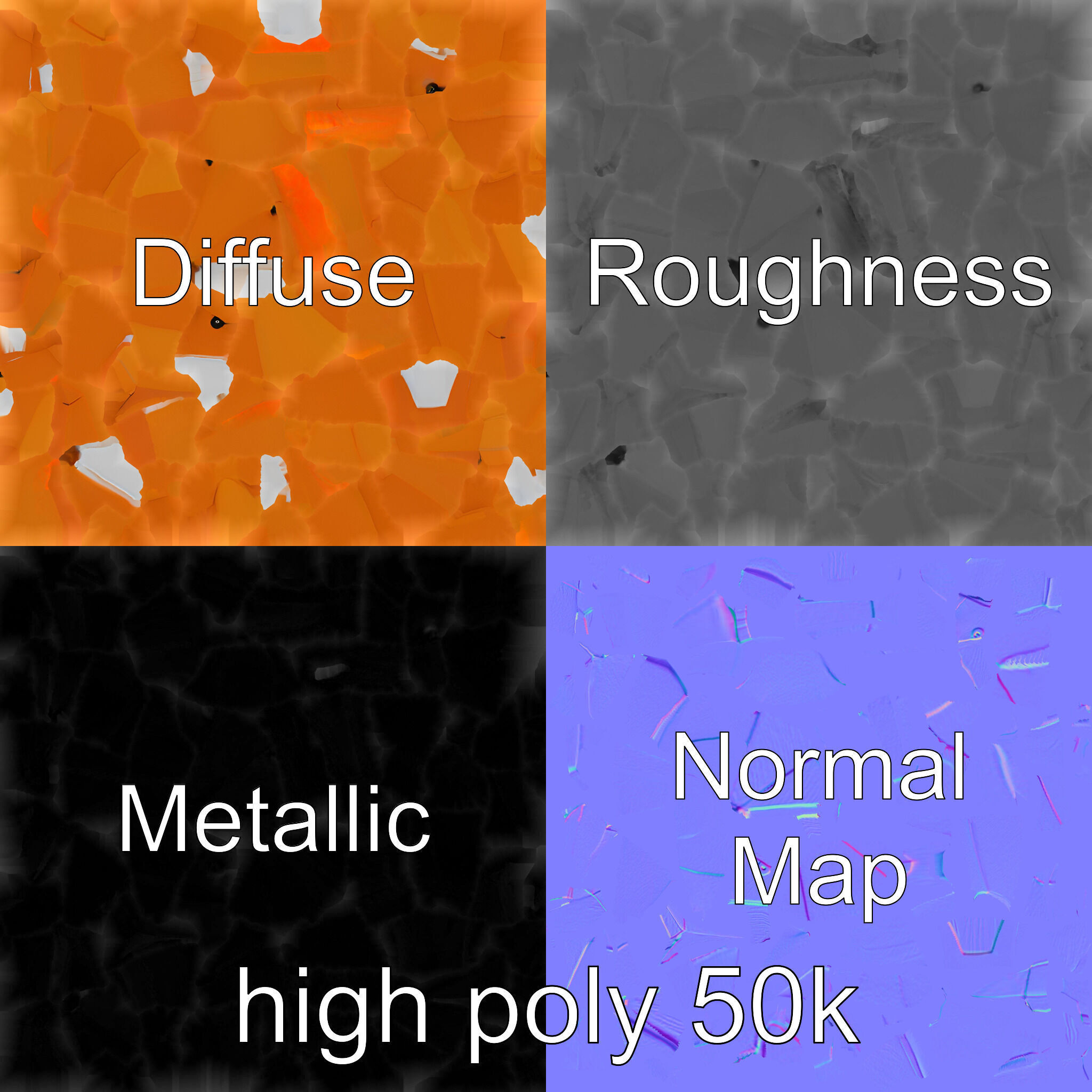 Charming Origami Fox model pack Low-poly 3D model_1