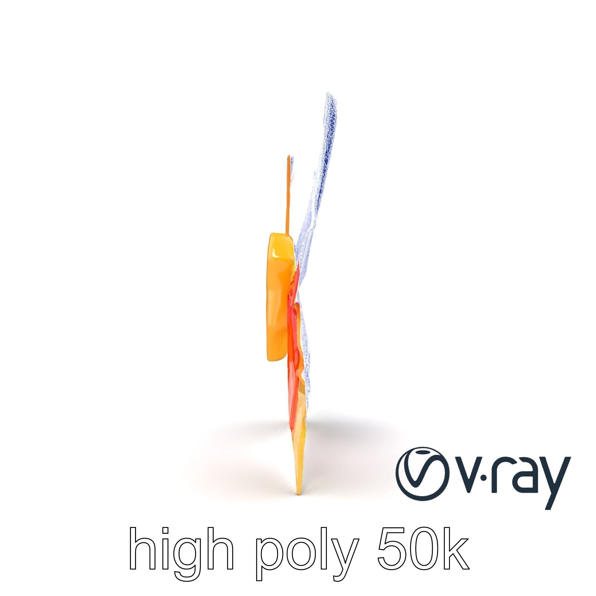 Colorful Origami Butterfly Sculpture model pack Low-poly 3D model_17