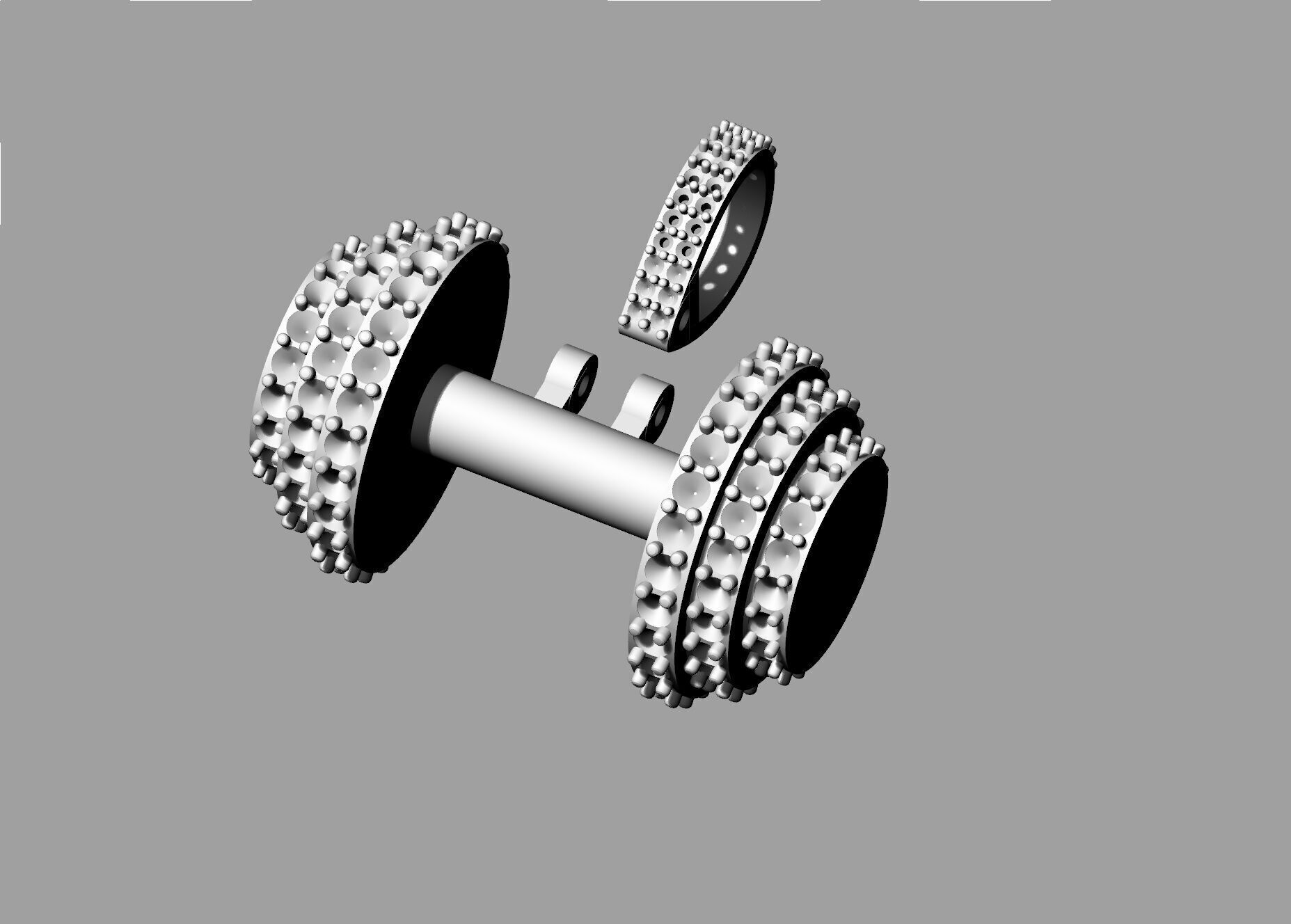 Gym Fitness Dumbbell  pendant 3D print model 3D print model_9
