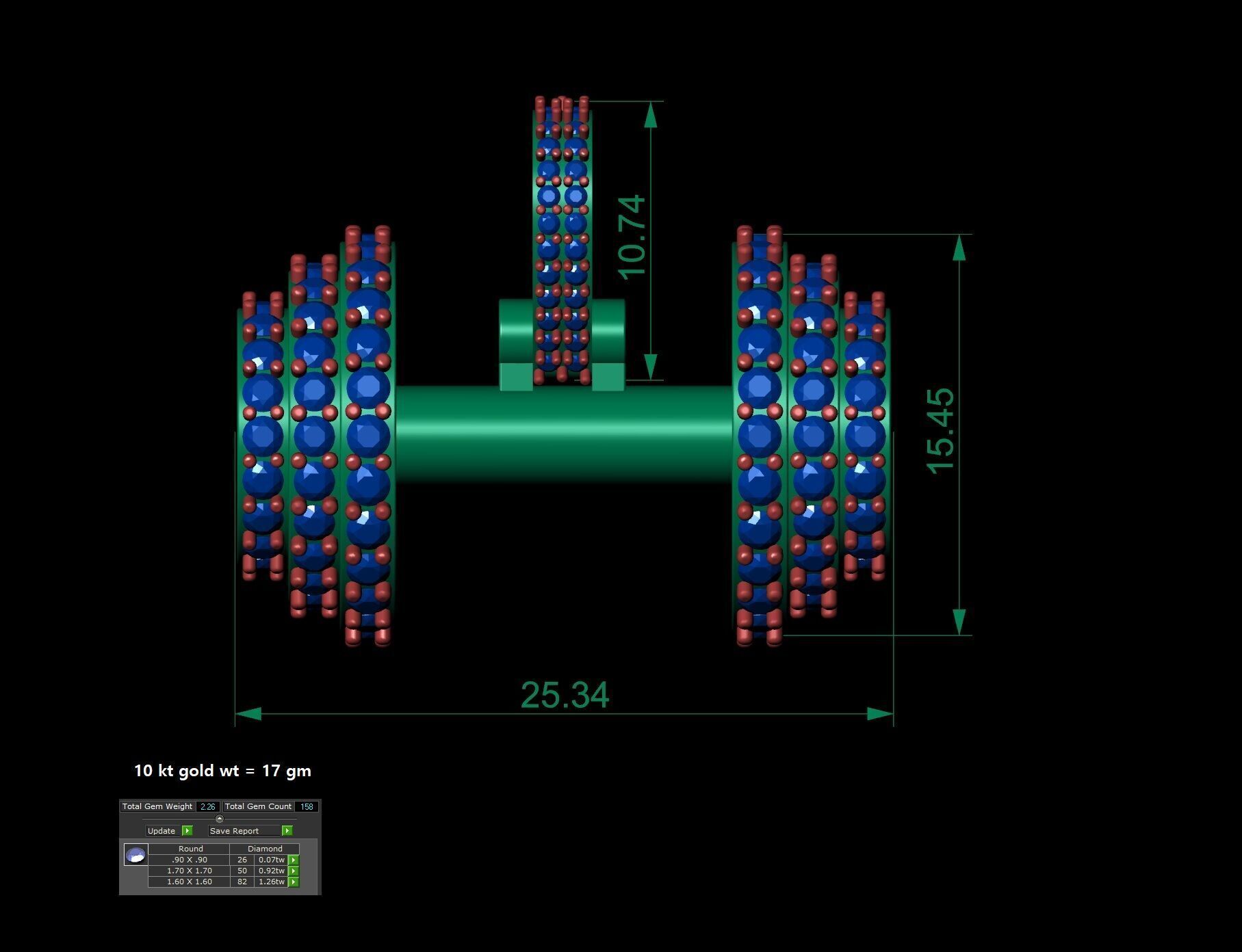 Gym Fitness Dumbbell  pendant 3D print model 3D print model_3