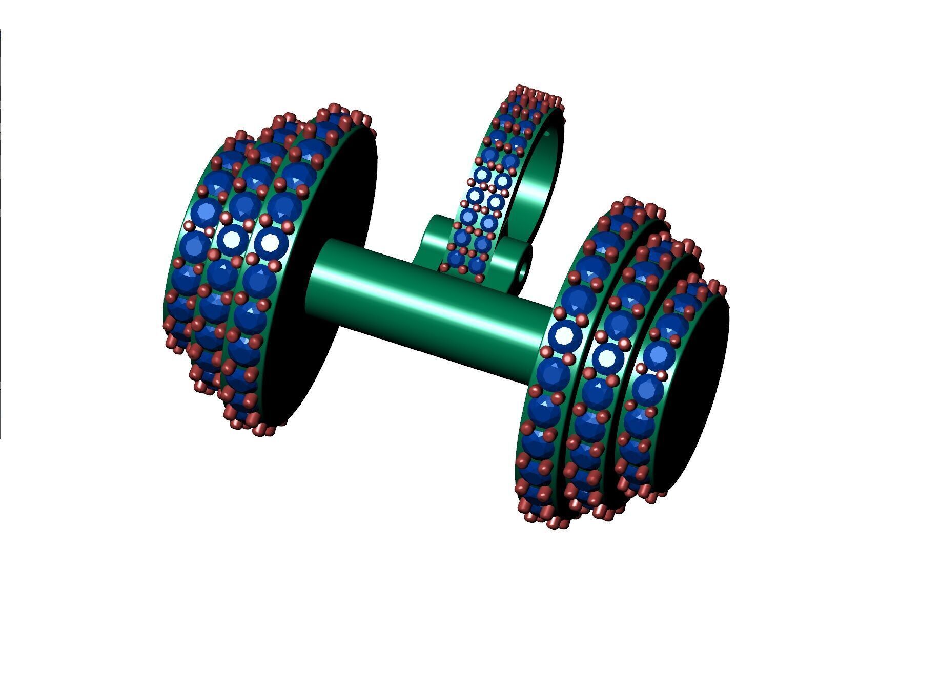 Gym Fitness Dumbbell  pendant 3D print model 3D print model_5