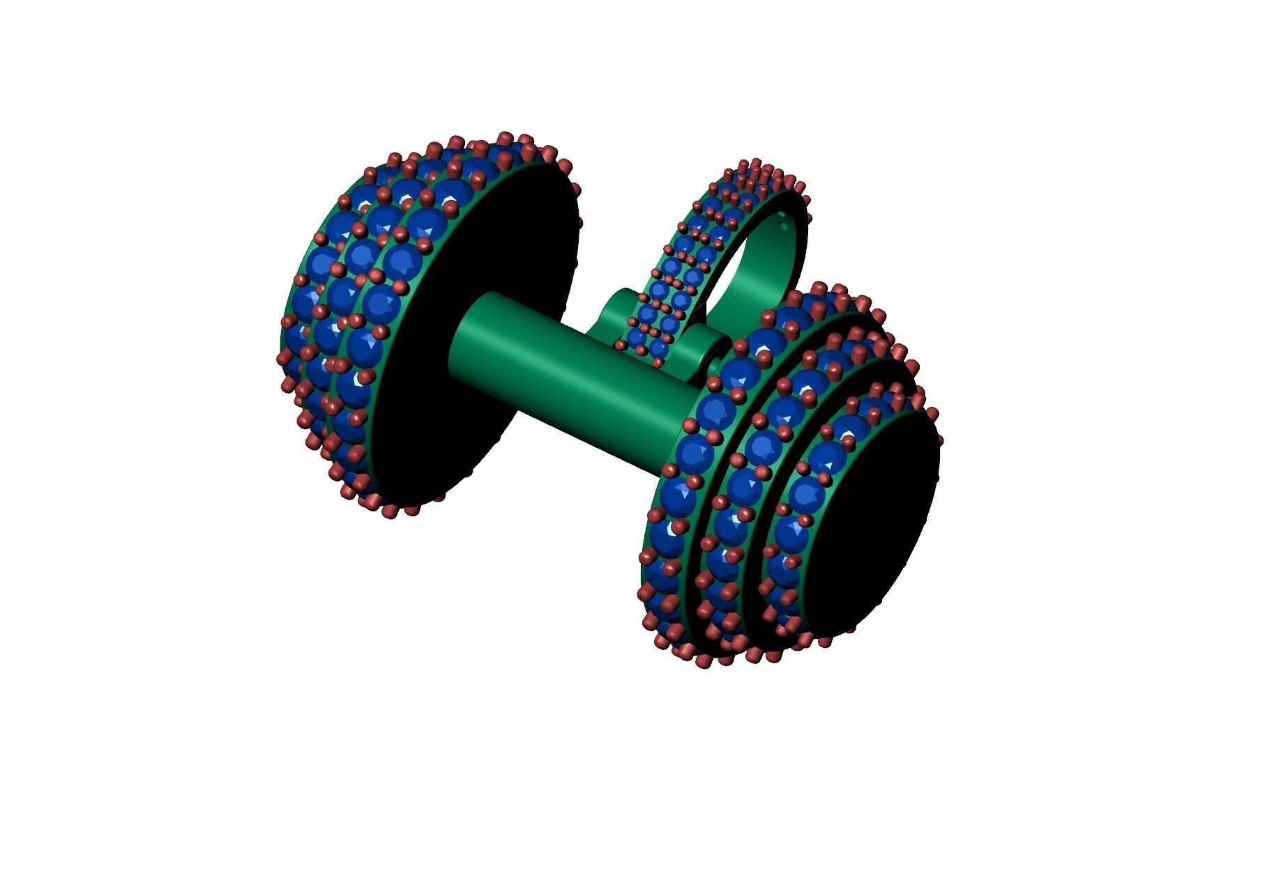 Gym Fitness Dumbbell  pendant 3D print model 3D print model_6