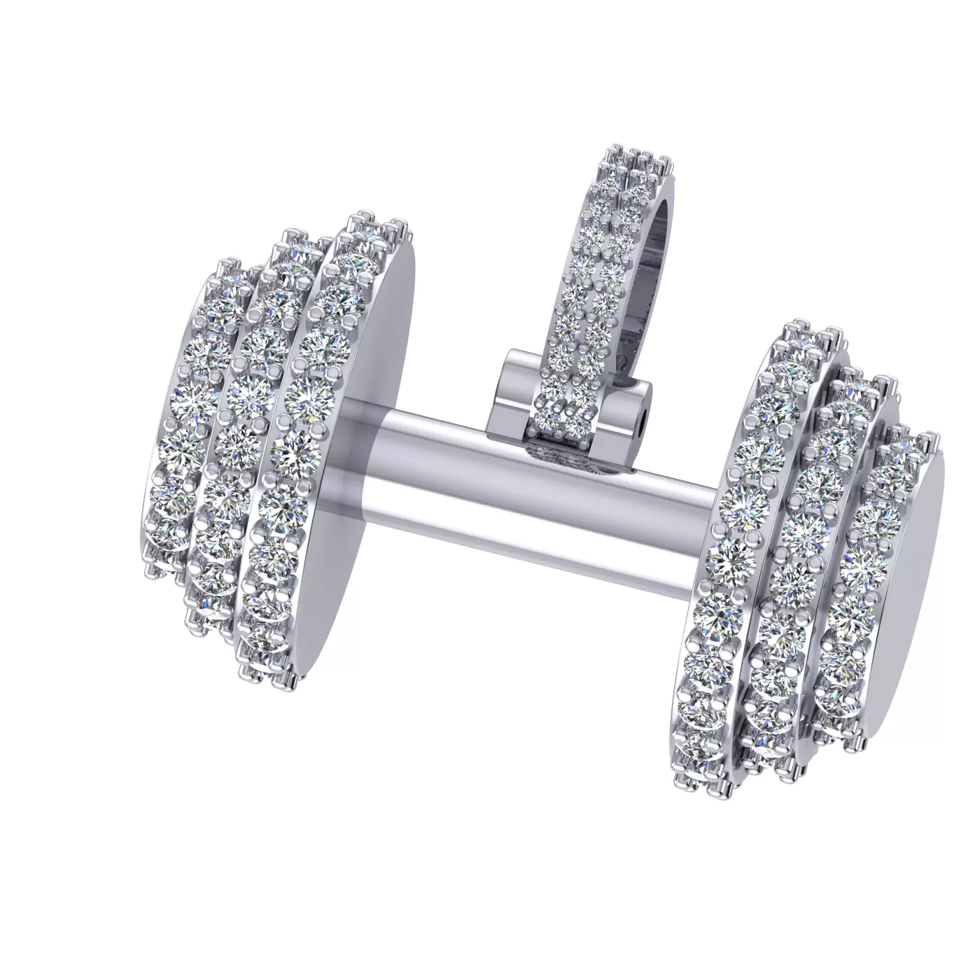 Gym Fitness Dumbbell  pendant 3D print model 3D print model_0