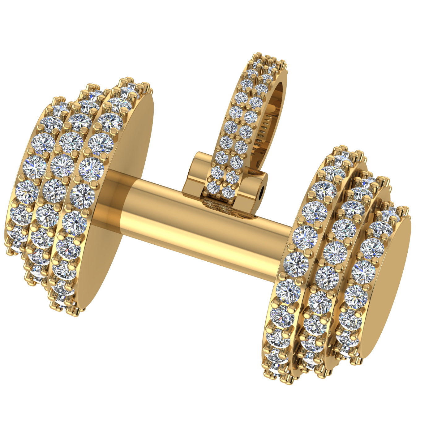 Gym Fitness Dumbbell  pendant 3D print model 3D print model_1