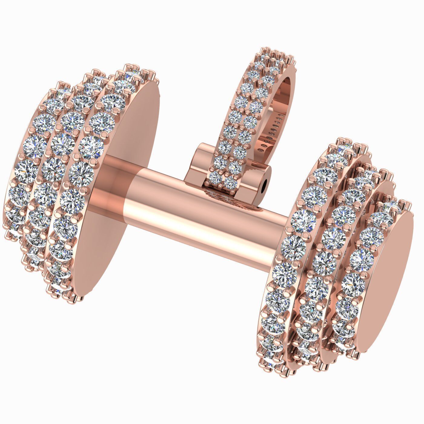 Gym Fitness Dumbbell  pendant 3D print model 3D print model_8