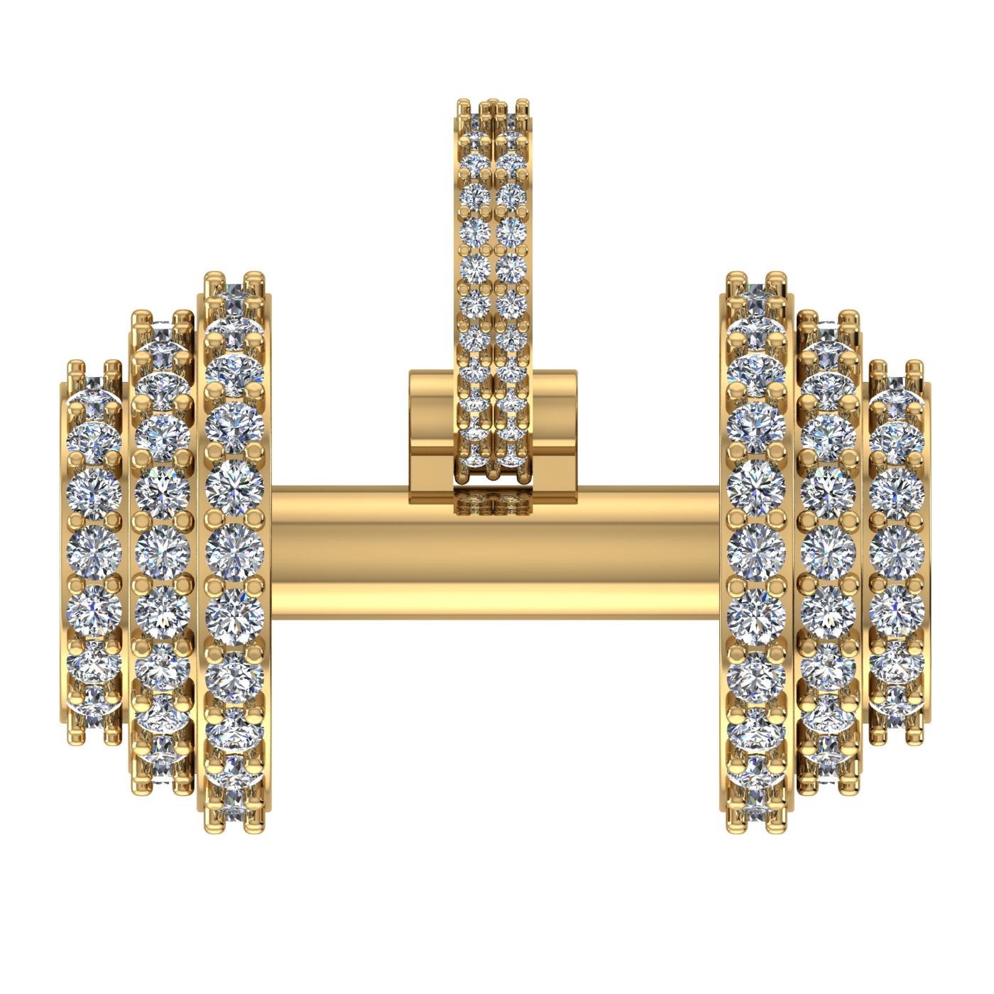 Gym Fitness Dumbbell  pendant 3D print model 3D print model_7