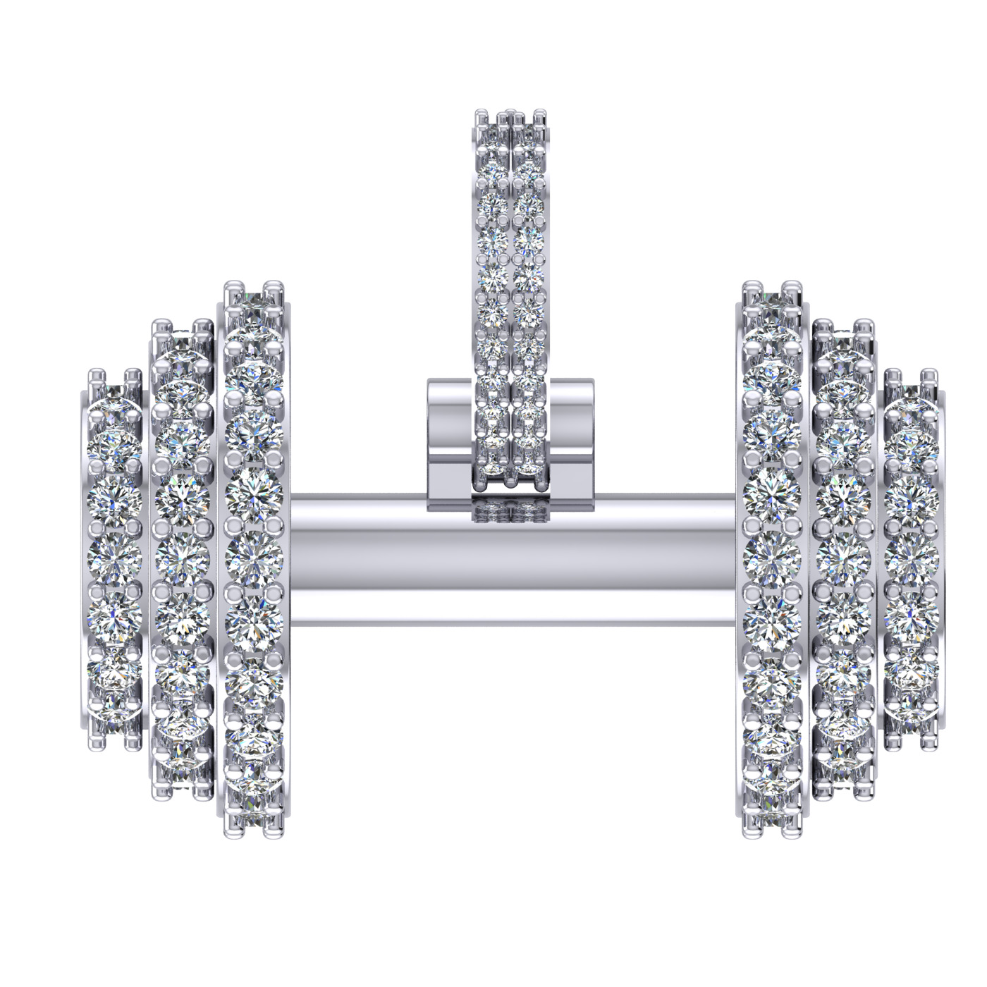 Gym Fitness Dumbbell  pendant 3D print model 3D print model_4