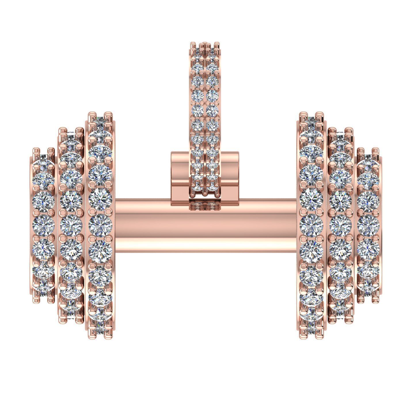 Gym Fitness Dumbbell  pendant 3D print model 3D print model_2