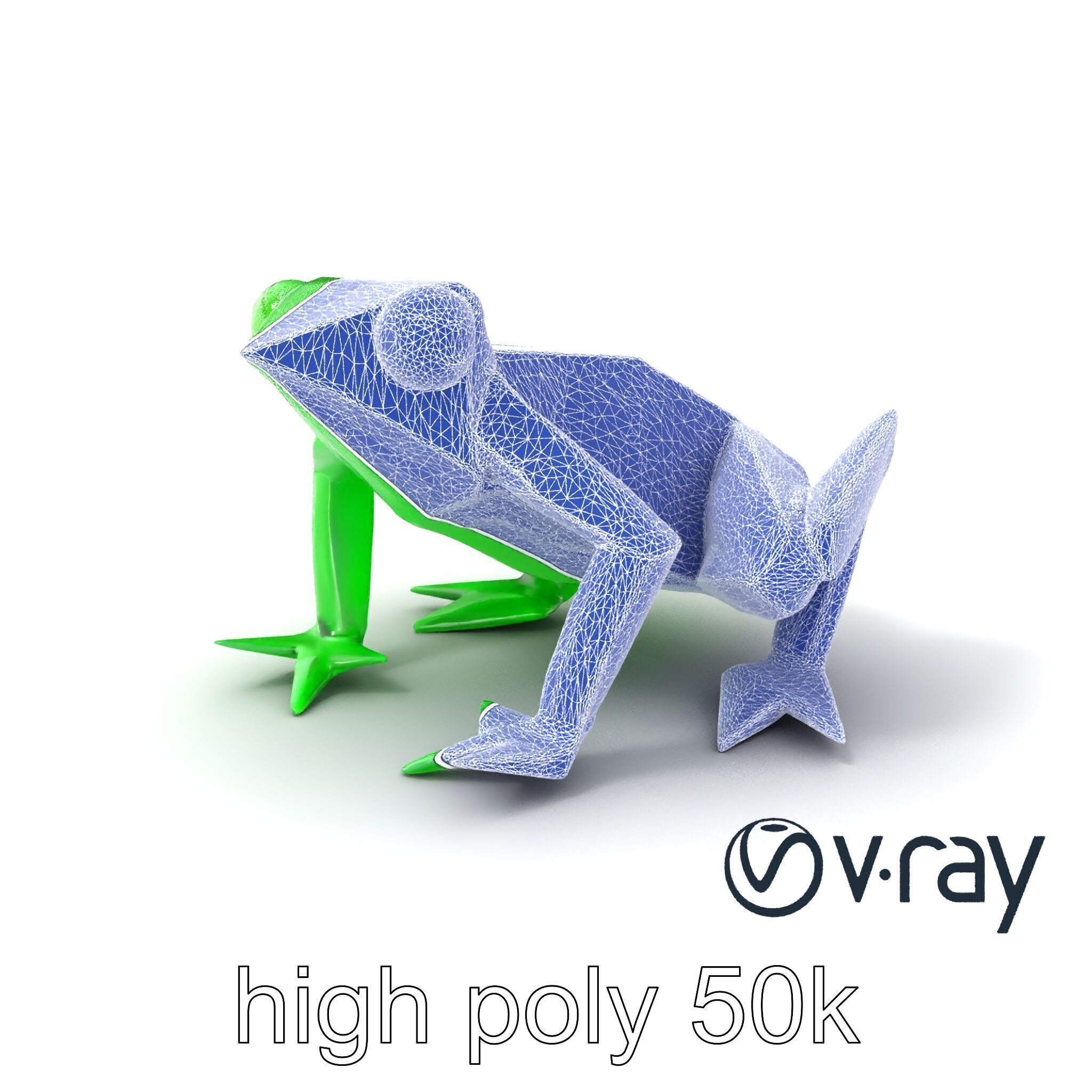 Dynamic Origami Jumping Frog model pack Low-poly 3D model_28