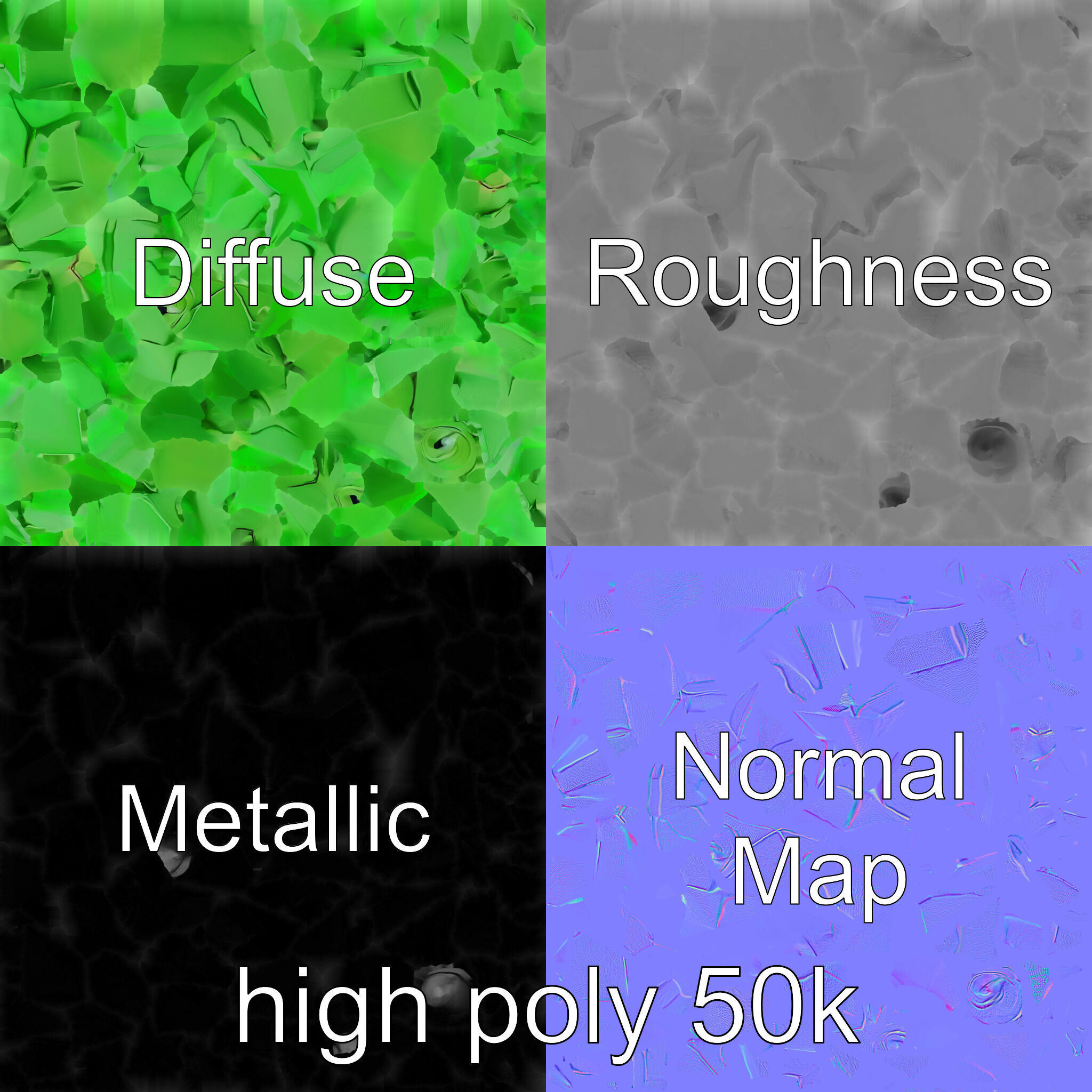 Dynamic Origami Jumping Frog model pack Low-poly 3D model_1