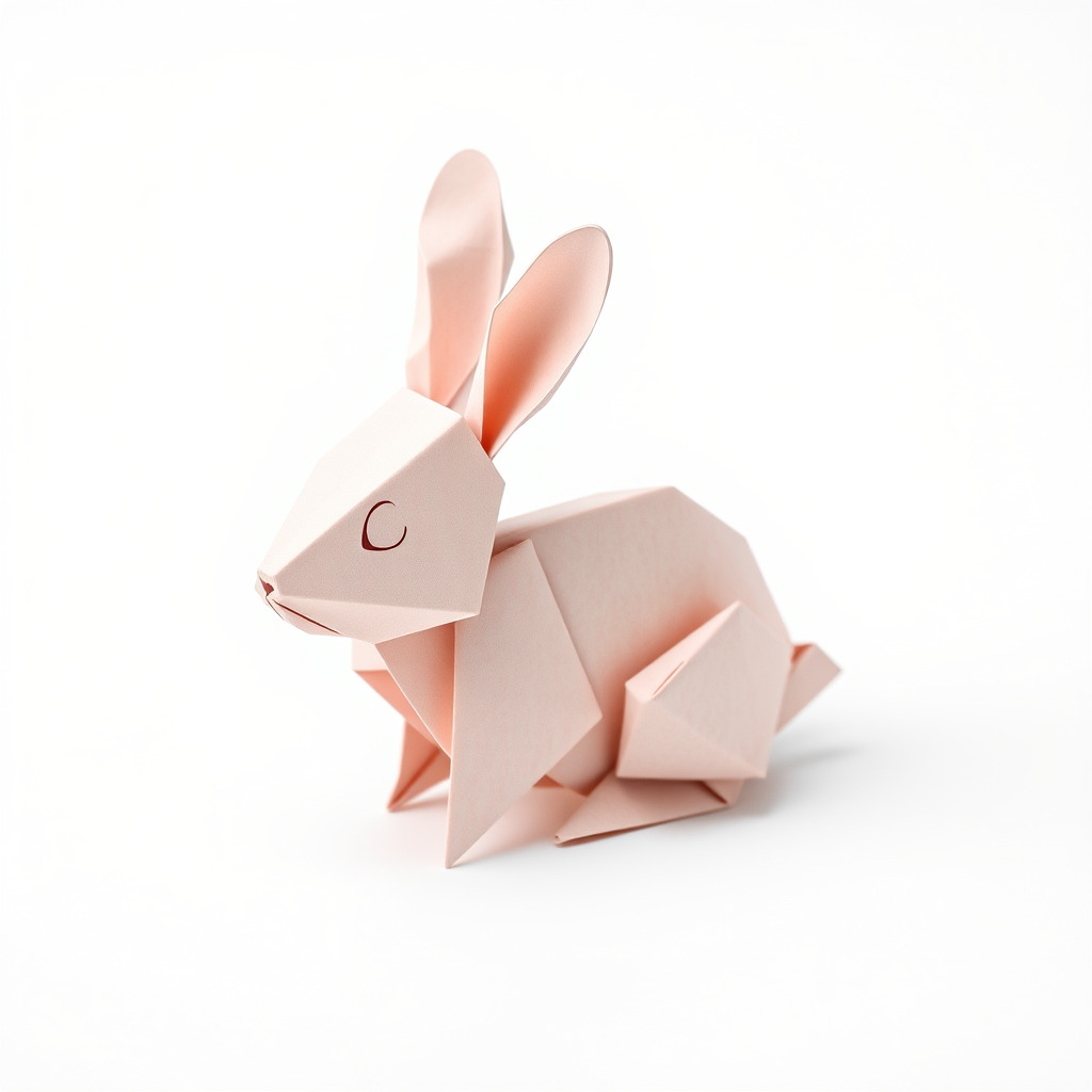 Playful Origami Rabbit Sculpture model pack Low-poly 3D model_3