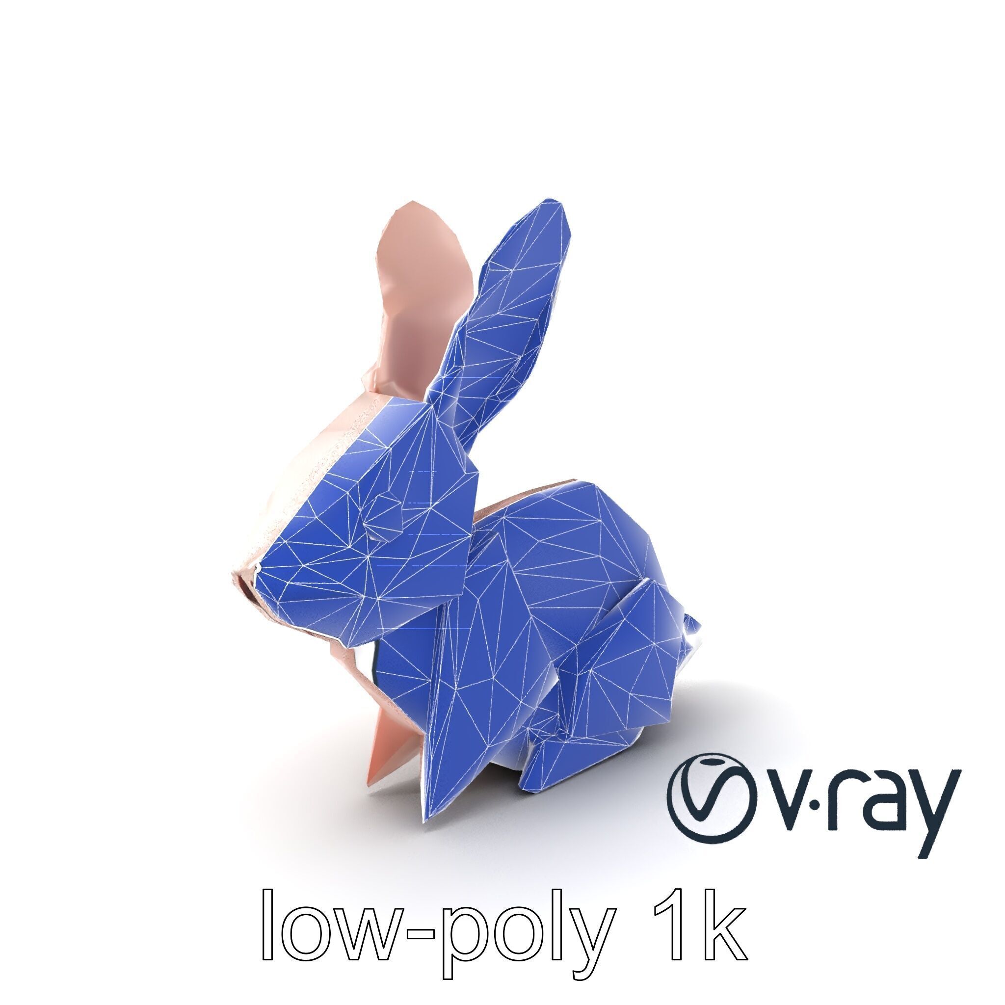 Playful Origami Rabbit Sculpture model pack Low-poly 3D model_18
