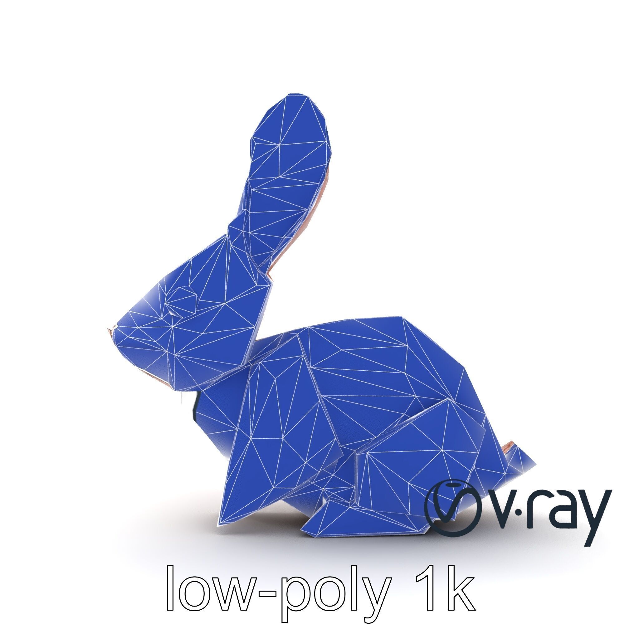 Playful Origami Rabbit Sculpture model pack Low-poly 3D model_29