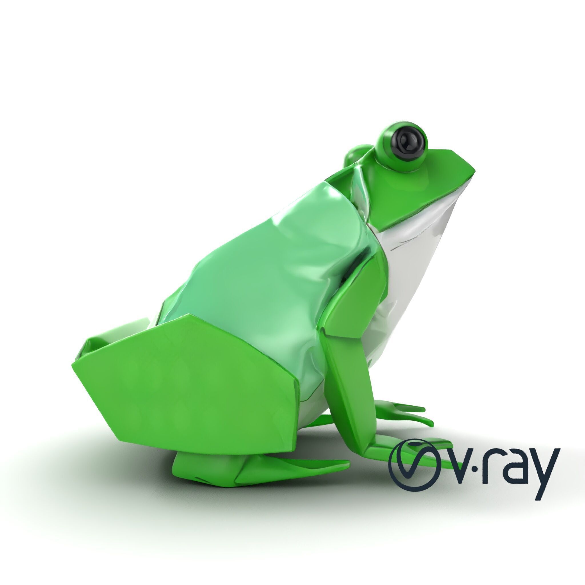 Origami Frog Lively Paper Sculpture model pack Low-poly 3D model_15