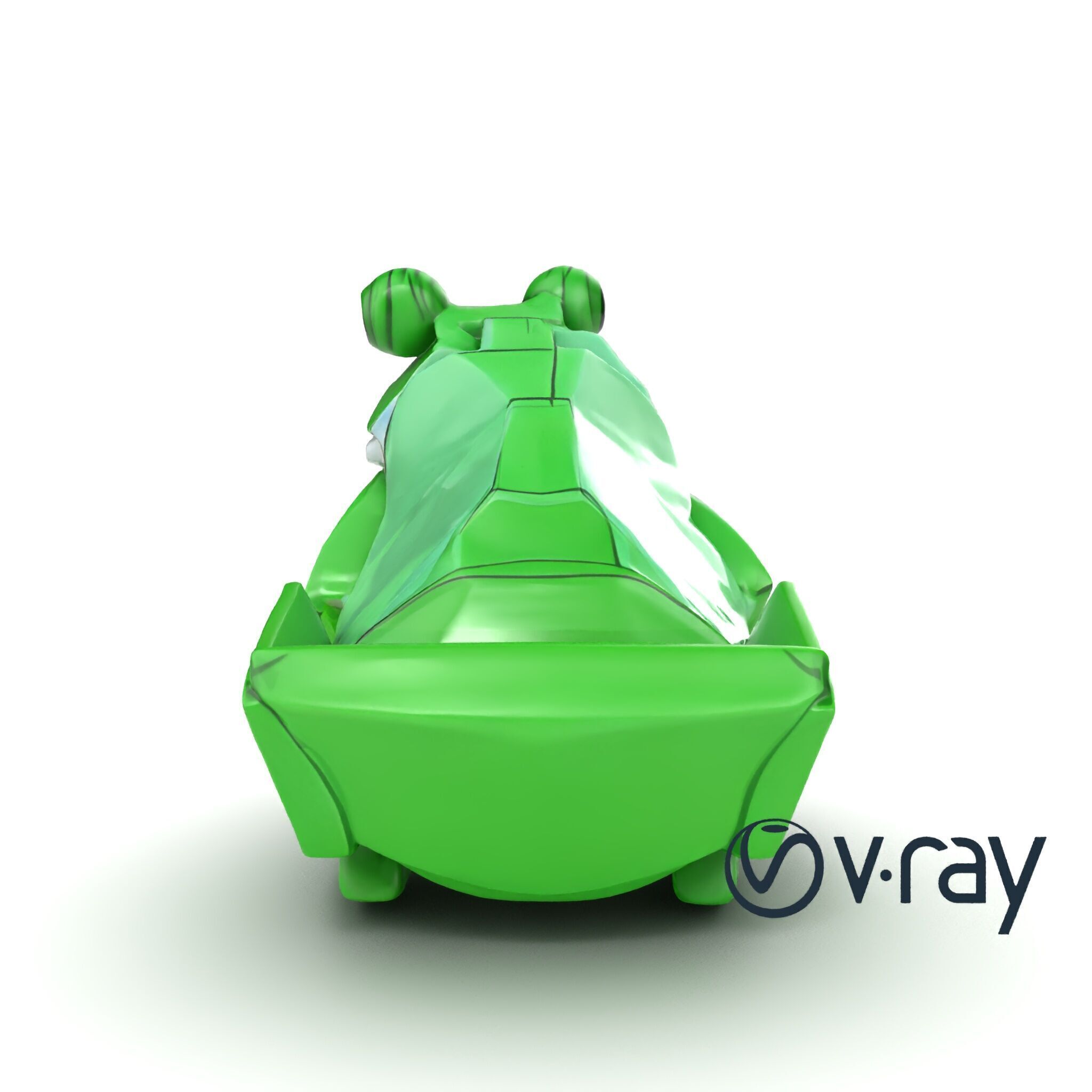 Origami Frog Lively Paper Sculpture model pack Low-poly 3D model_13