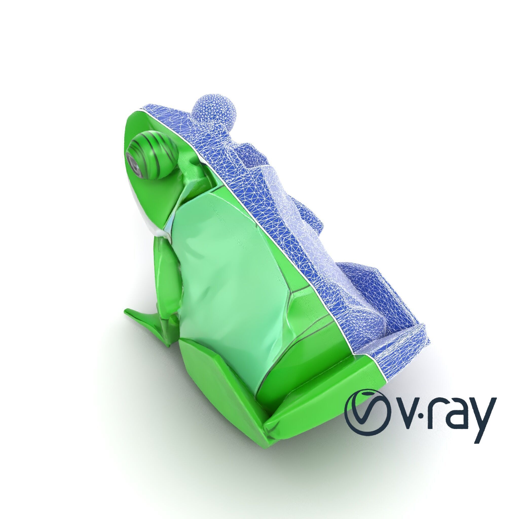 Origami Frog Lively Paper Sculpture model pack Low-poly 3D model_21