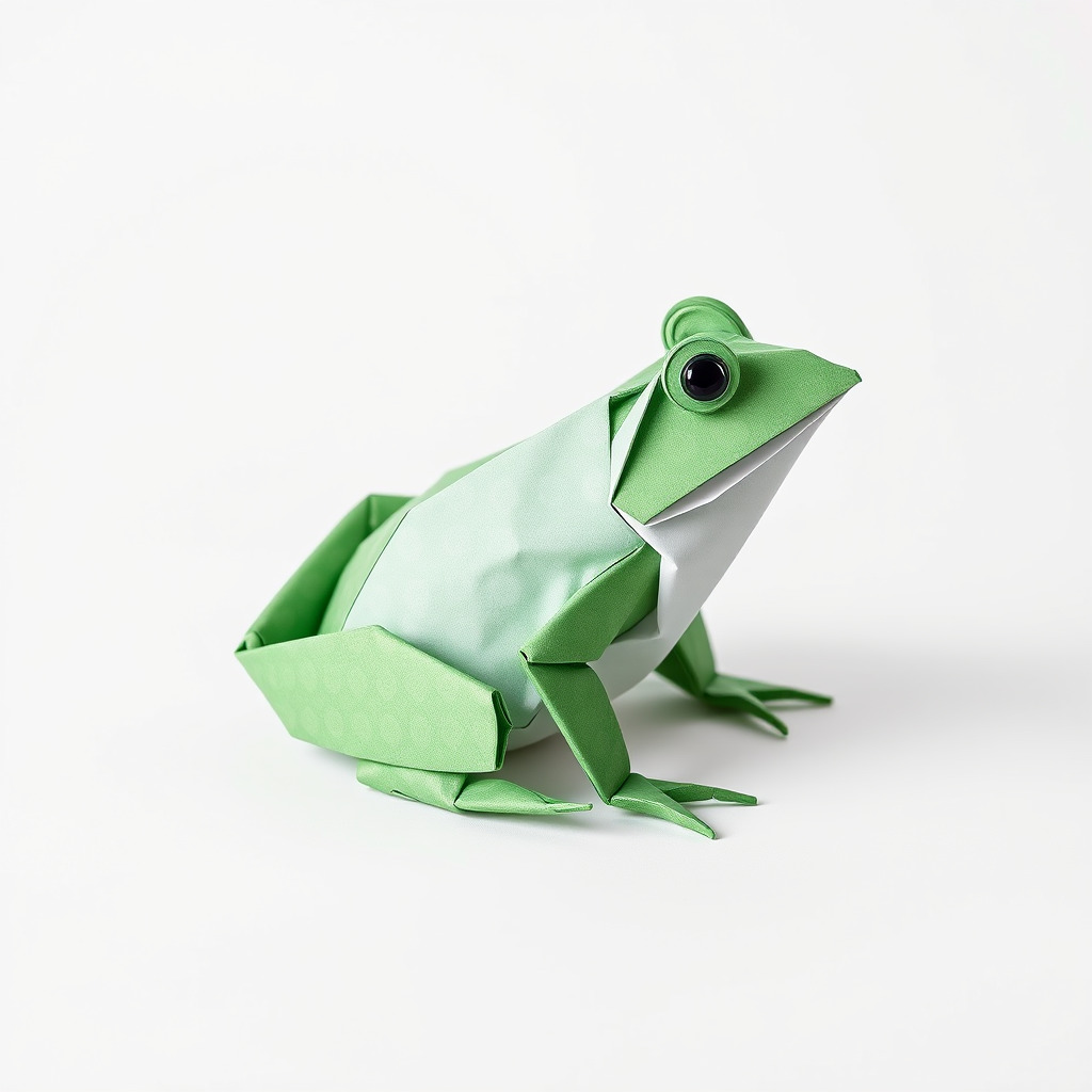 Origami Frog Lively Paper Sculpture model pack Low-poly 3D model_3