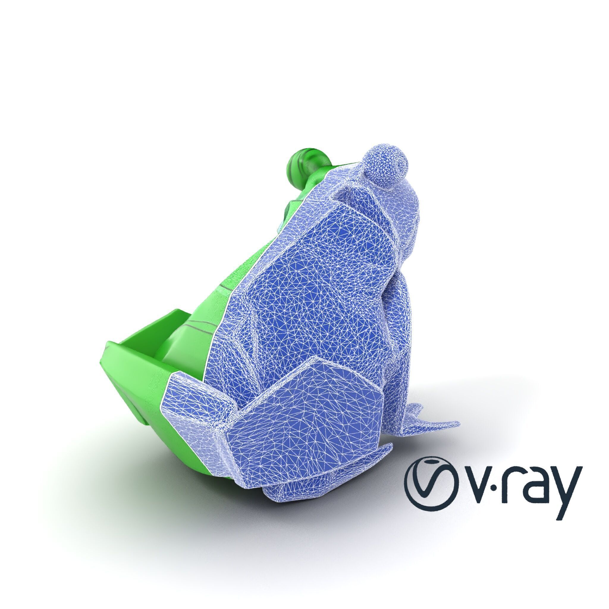 Origami Frog Lively Paper Sculpture model pack Low-poly 3D model_9