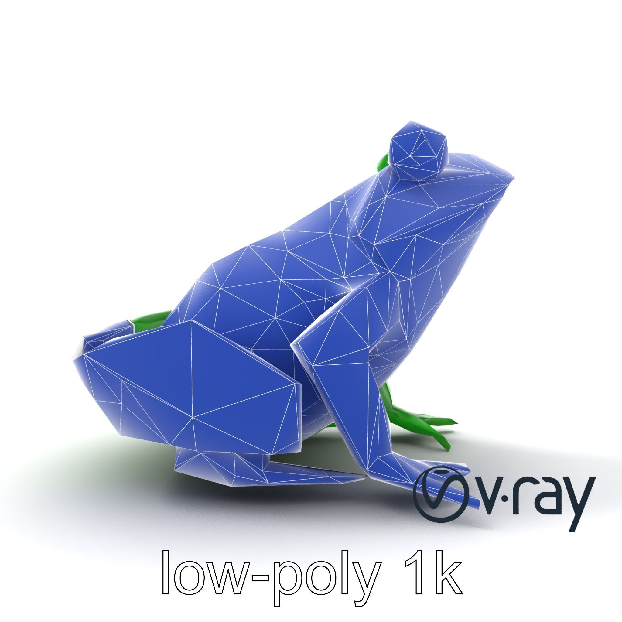 Origami Frog Lively Paper Sculpture model pack Low-poly 3D model_24