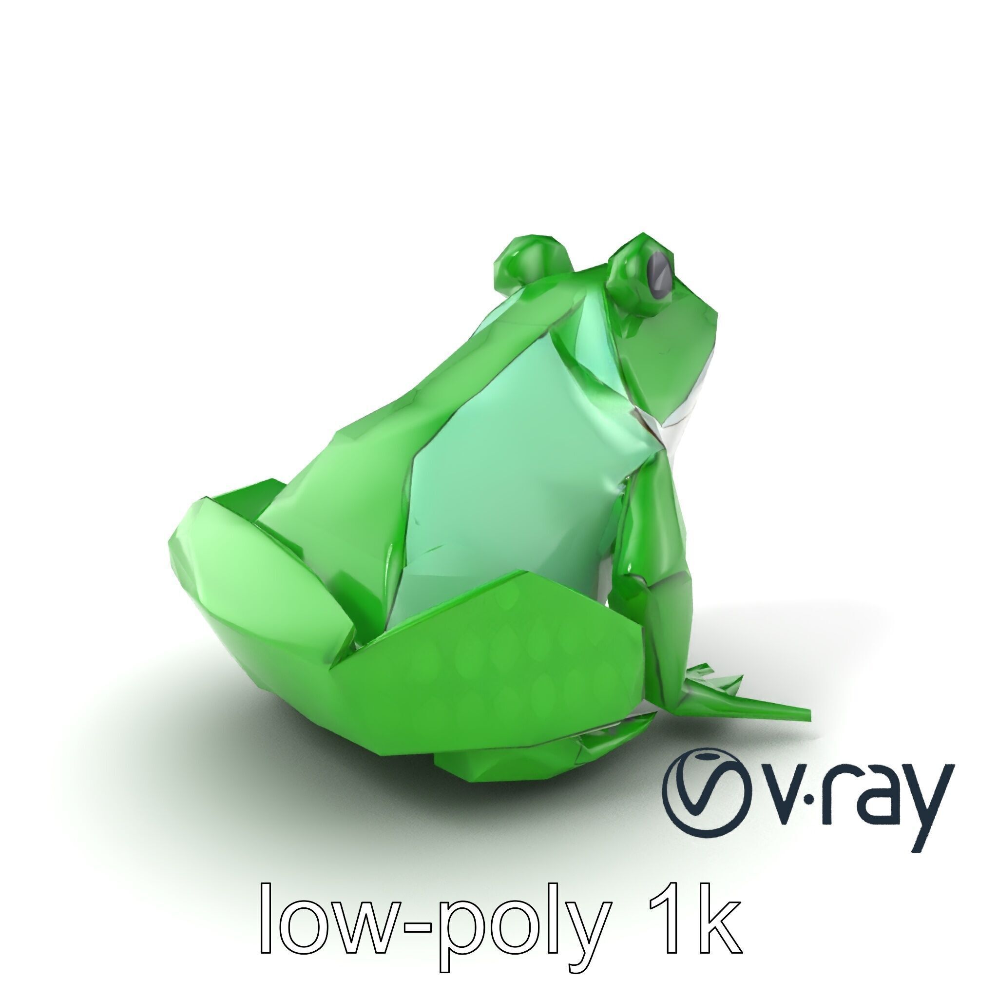 Origami Frog Lively Paper Sculpture model pack Low-poly 3D model_2