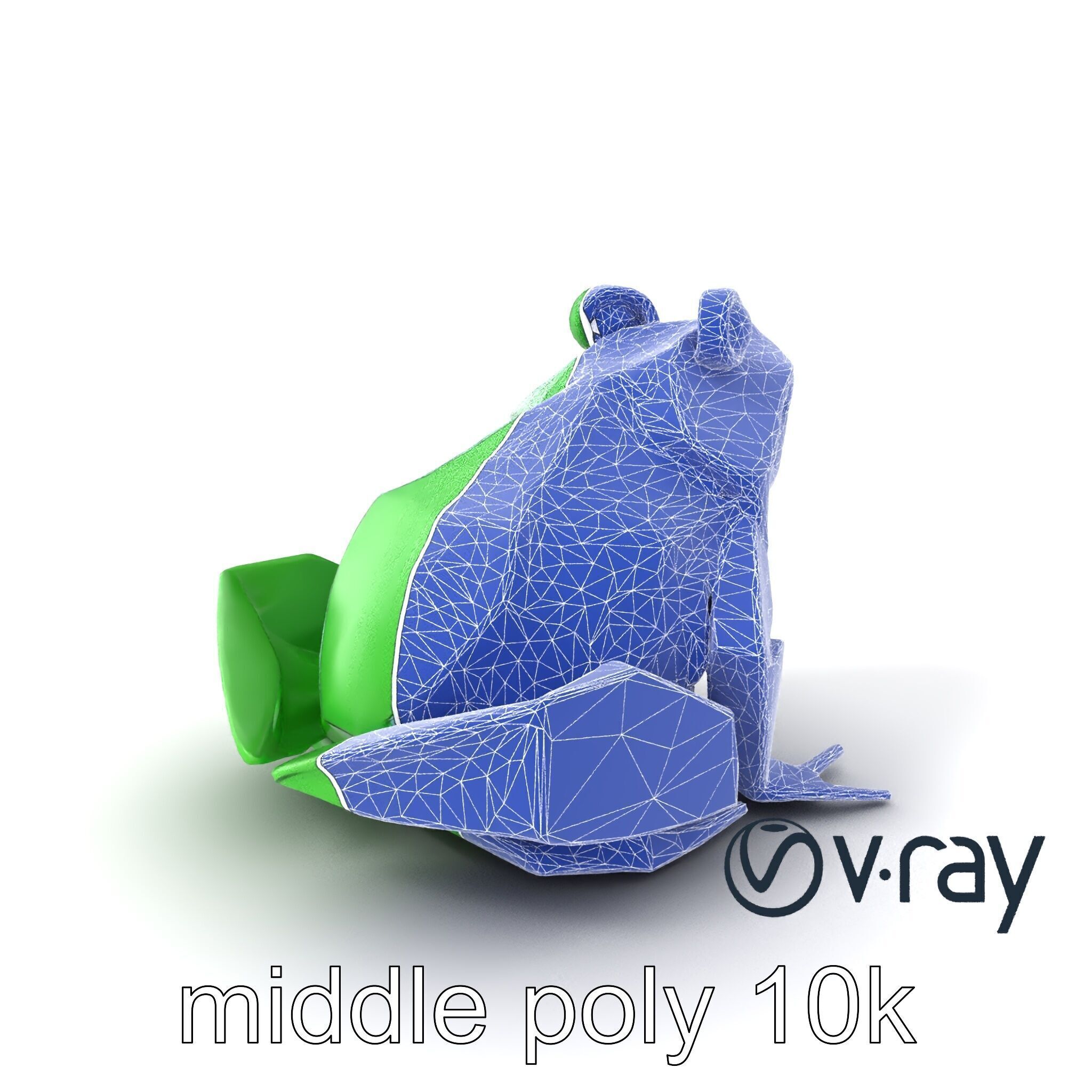 Origami Frog Lively Paper Sculpture model pack Low-poly 3D model_7