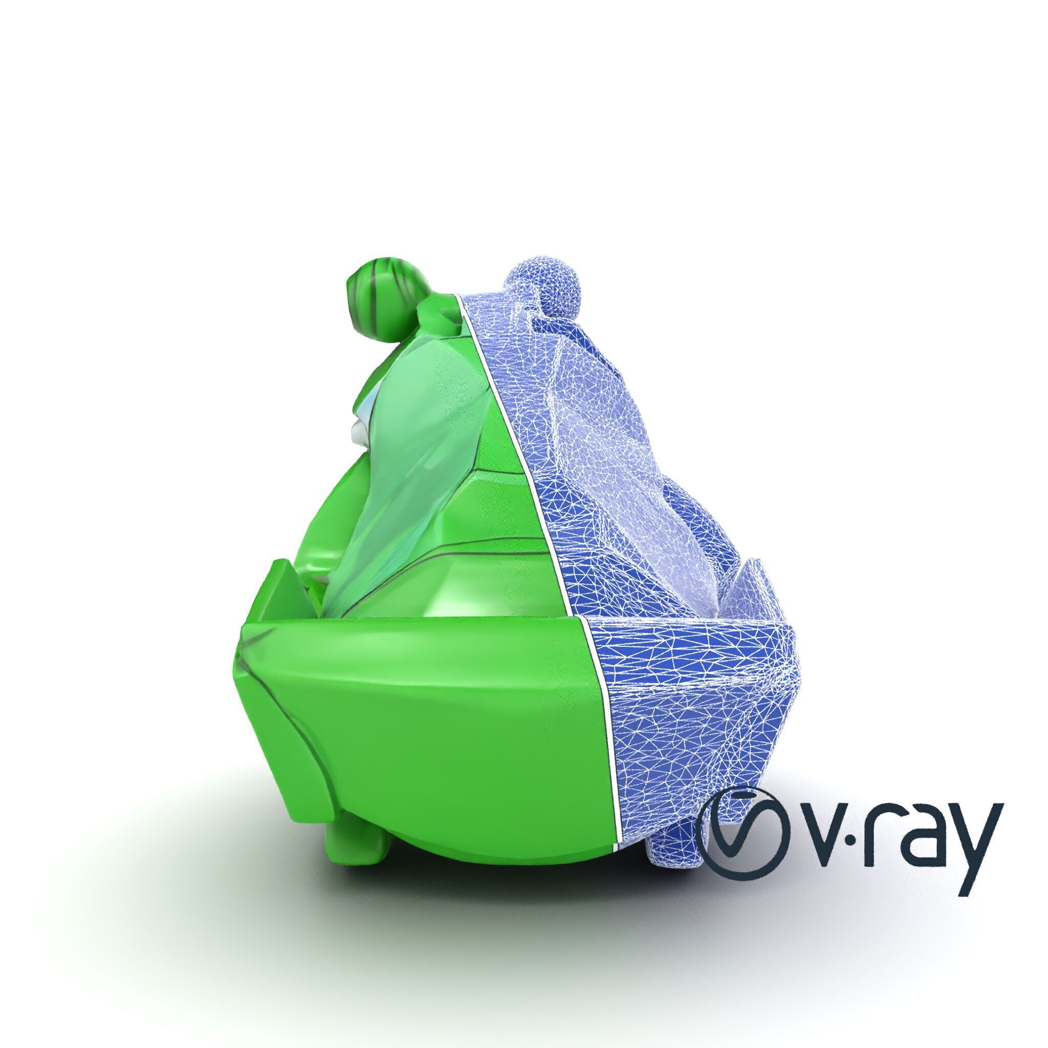 Origami Frog Lively Paper Sculpture model pack Low-poly 3D model_28