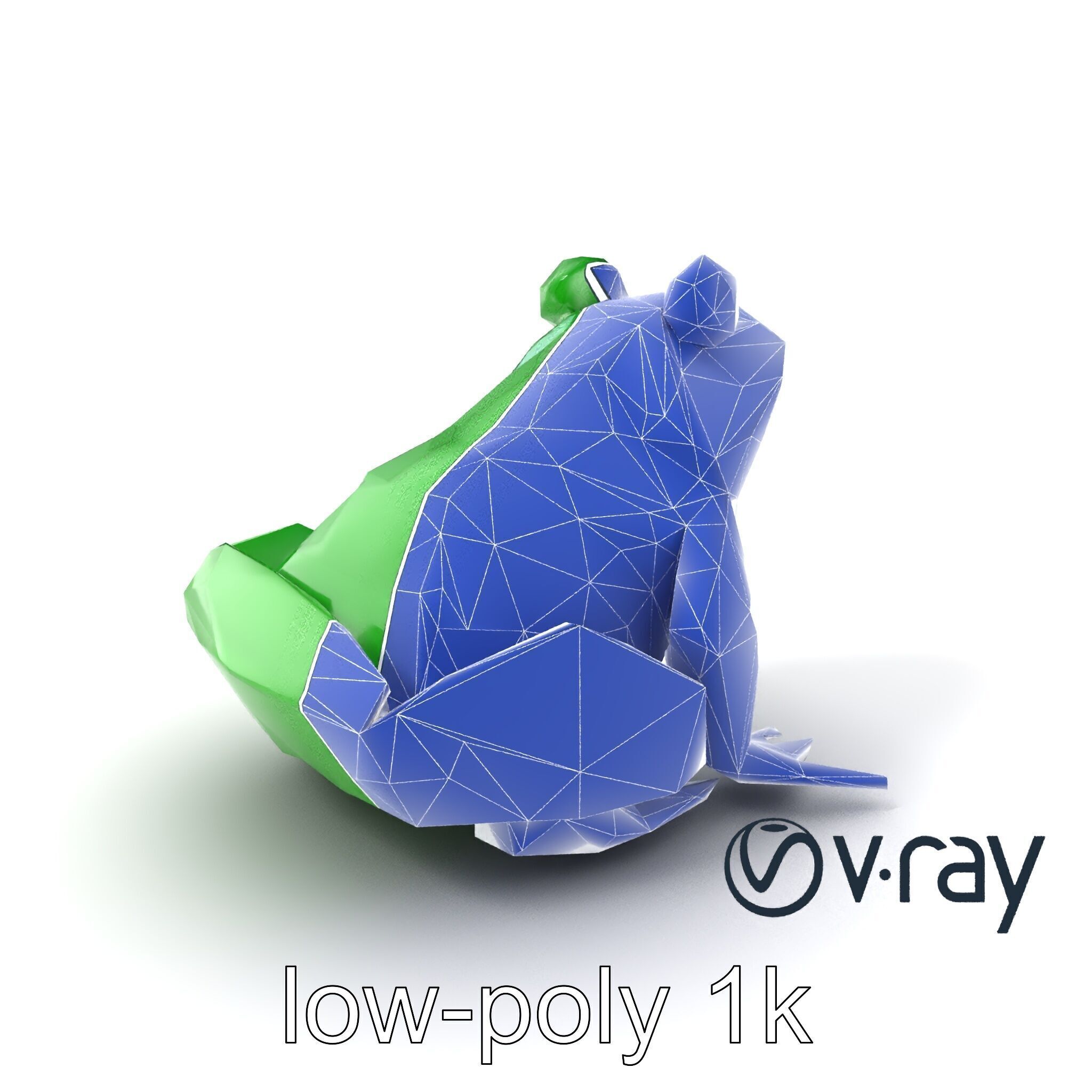 Origami Frog Lively Paper Sculpture model pack Low-poly 3D model_29