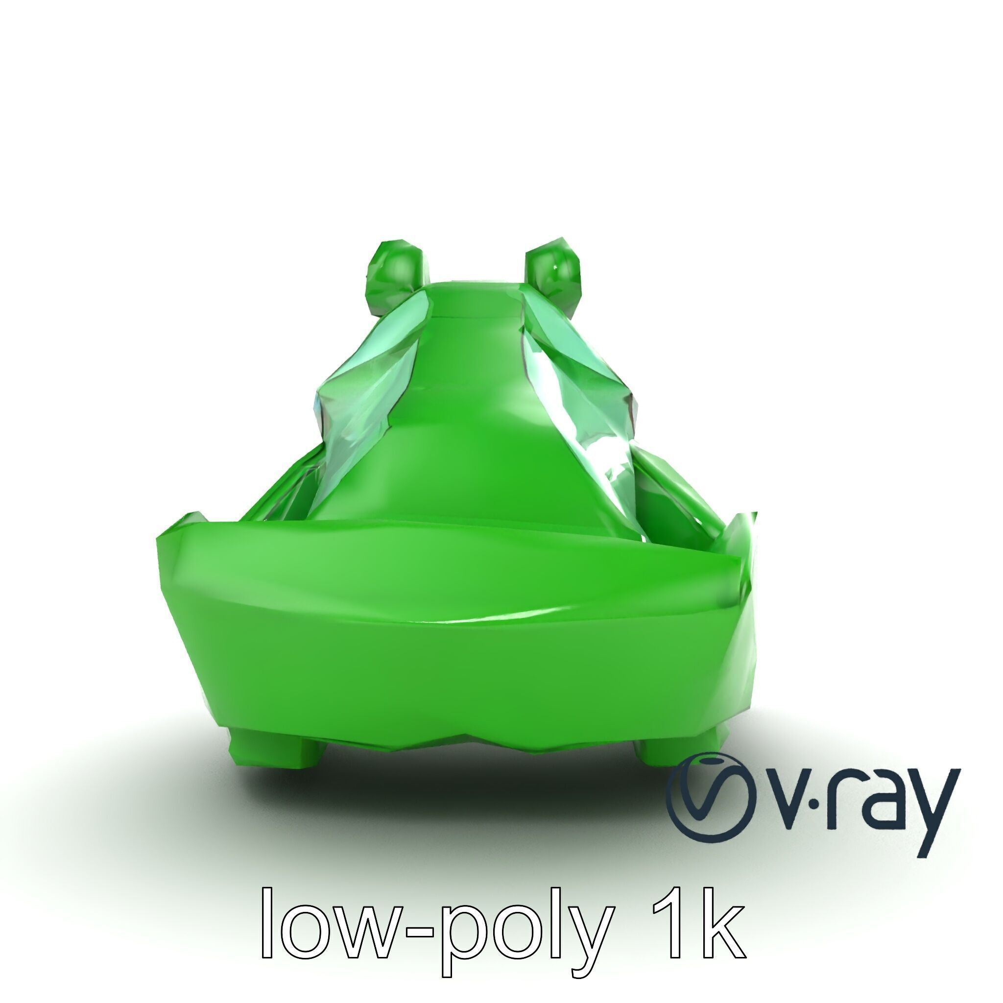 Origami Frog Lively Paper Sculpture model pack Low-poly 3D model_10