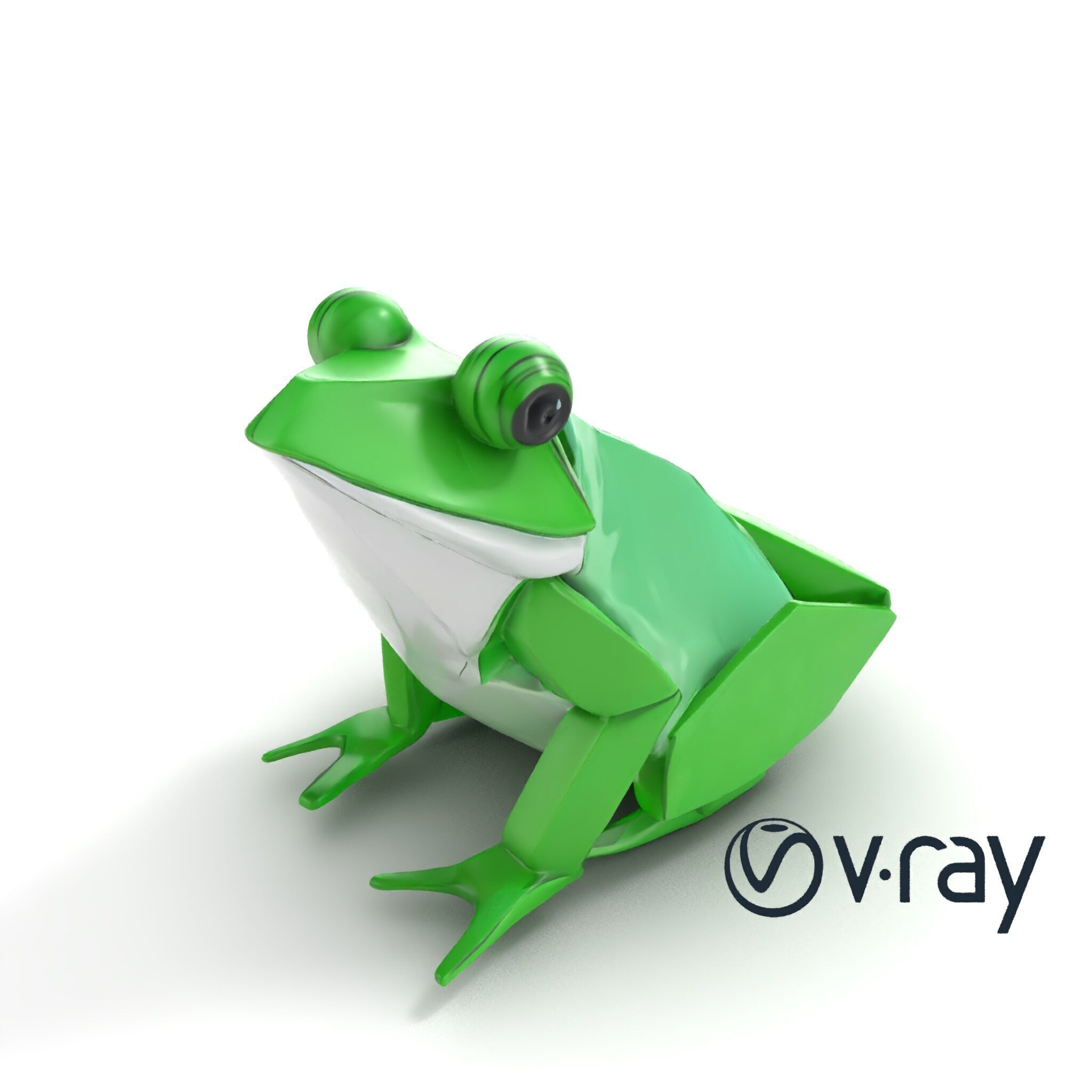 Origami Frog Lively Paper Sculpture model pack Low-poly 3D model_19