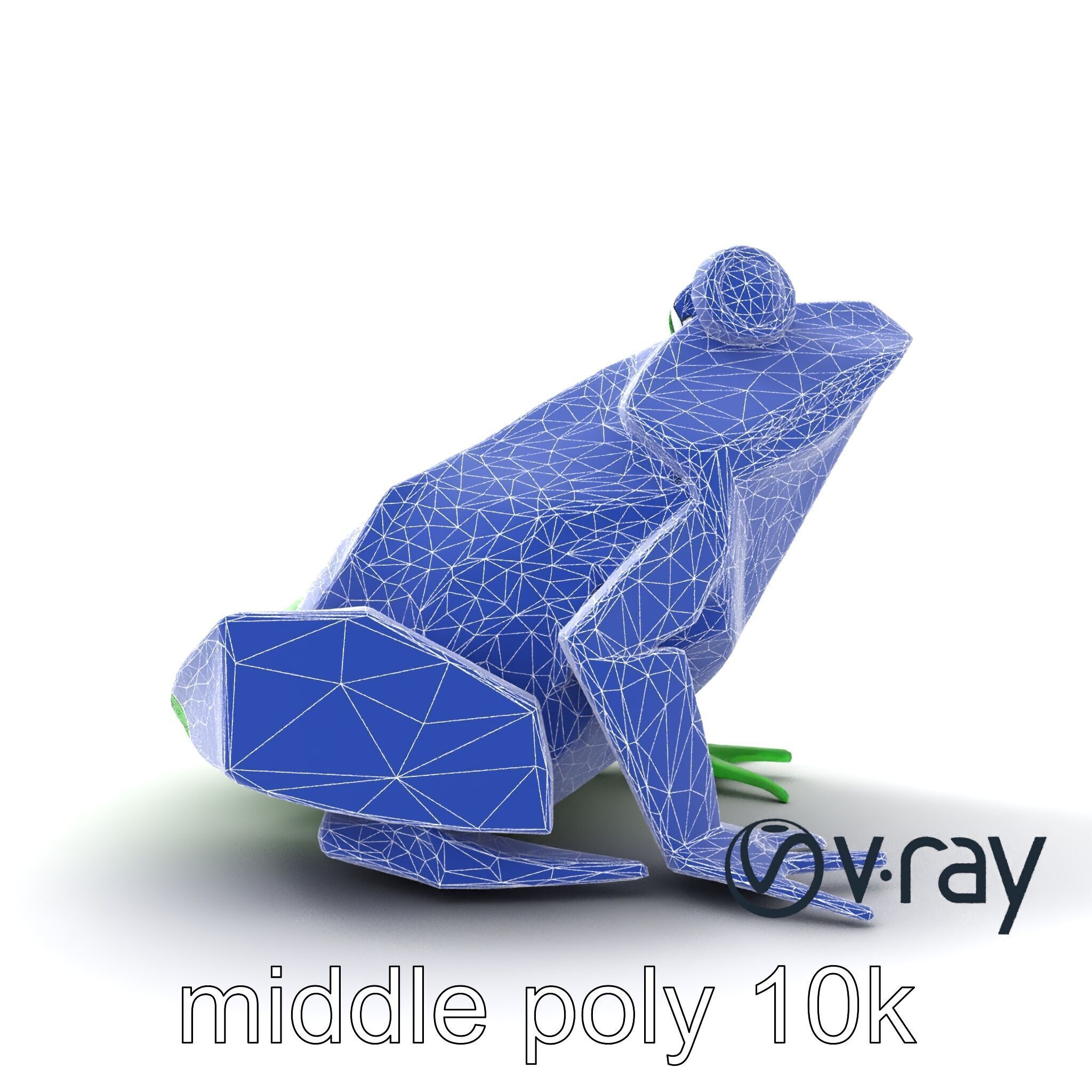Origami Frog Lively Paper Sculpture model pack Low-poly 3D model_27