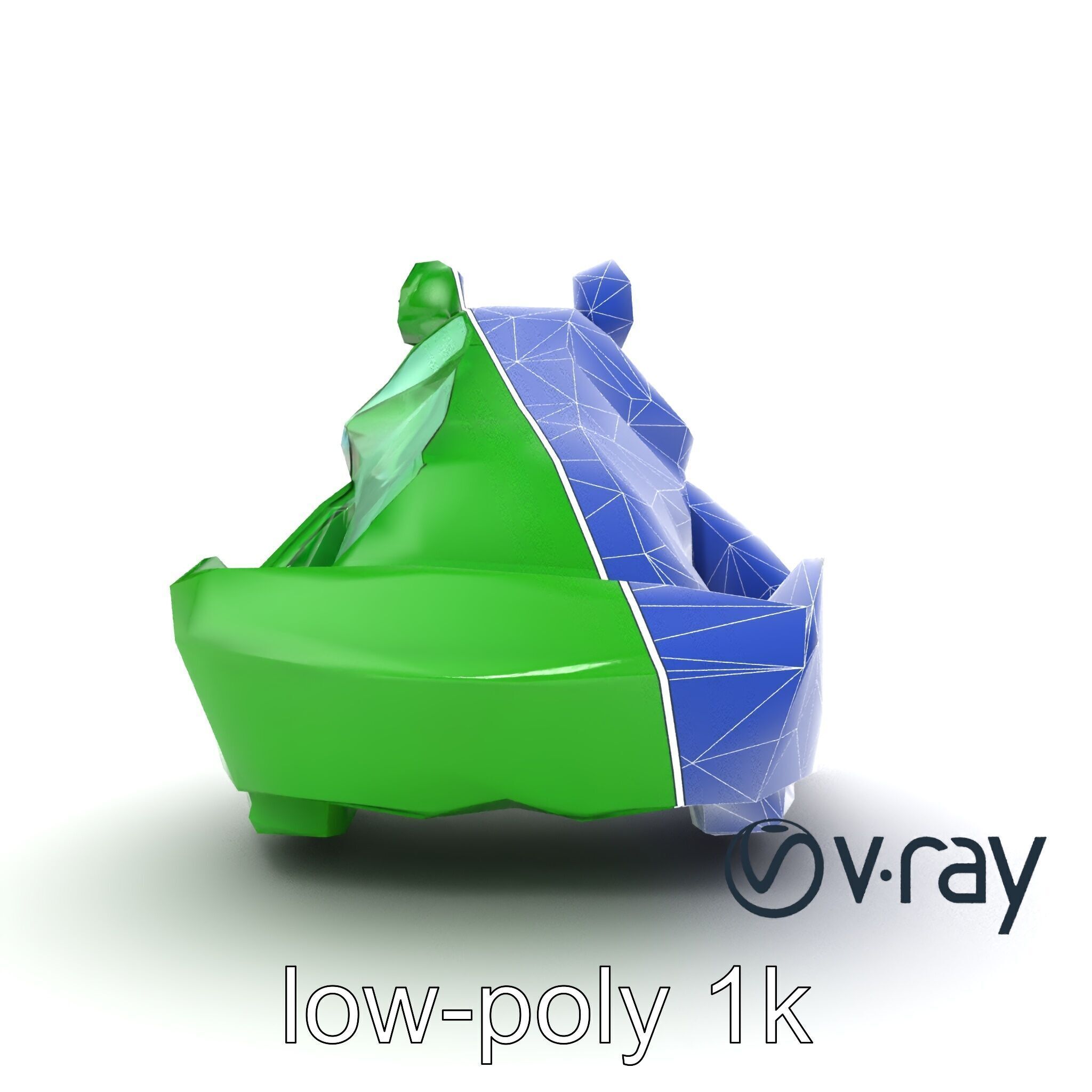 Origami Frog Lively Paper Sculpture model pack Low-poly 3D model_25