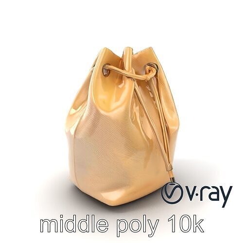 Iconic Bucket Bag Leather model pack Low-poly 3D model