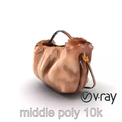 Luxurious Faux Fur Handbag 3D model pack