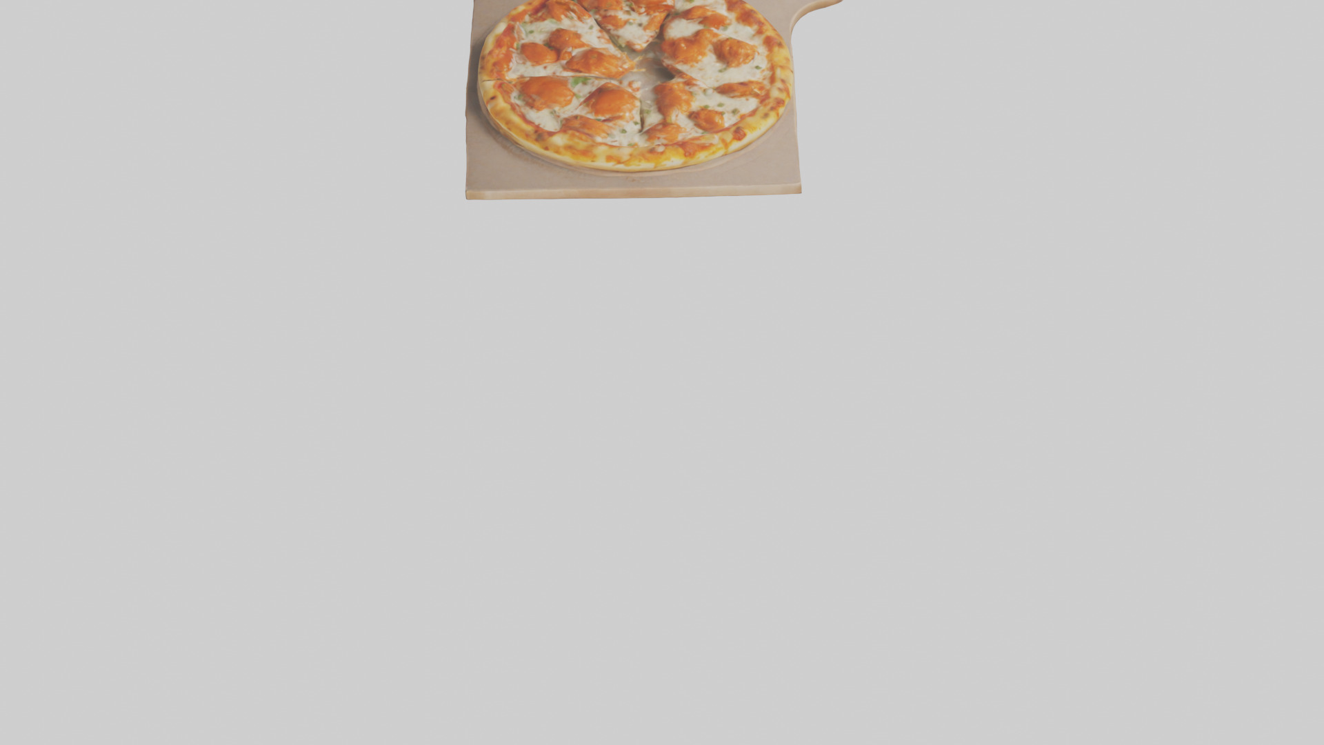 Buffalo chicken pizza model Low-poly 3D model_6