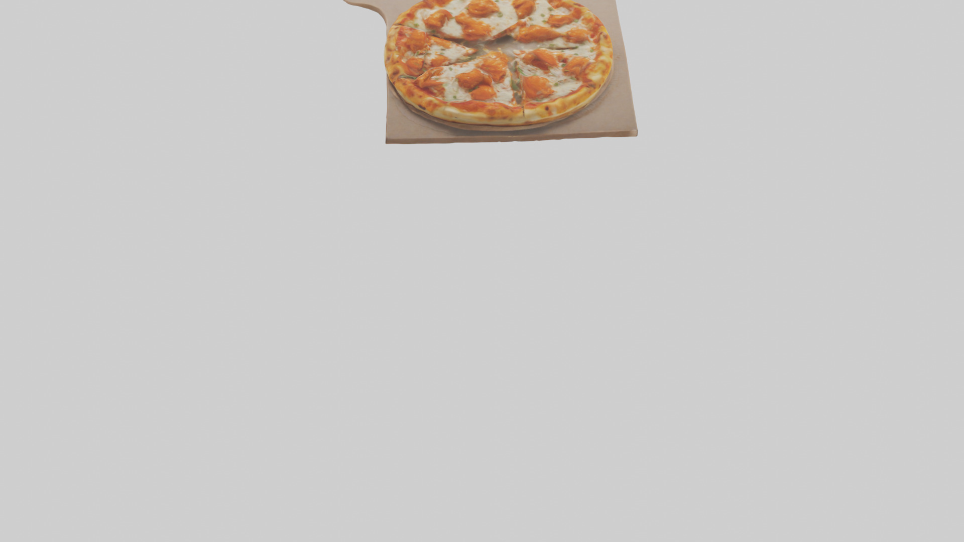 Buffalo chicken pizza model Low-poly 3D model_4