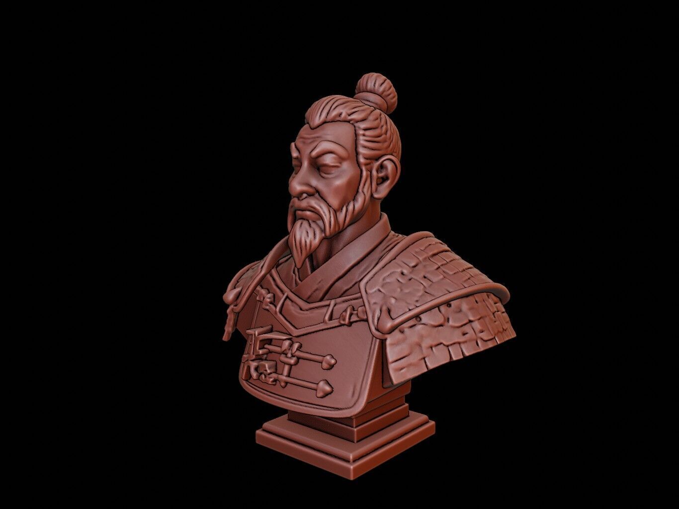 Tokugawa Ieyasu Bust 3D print model_2