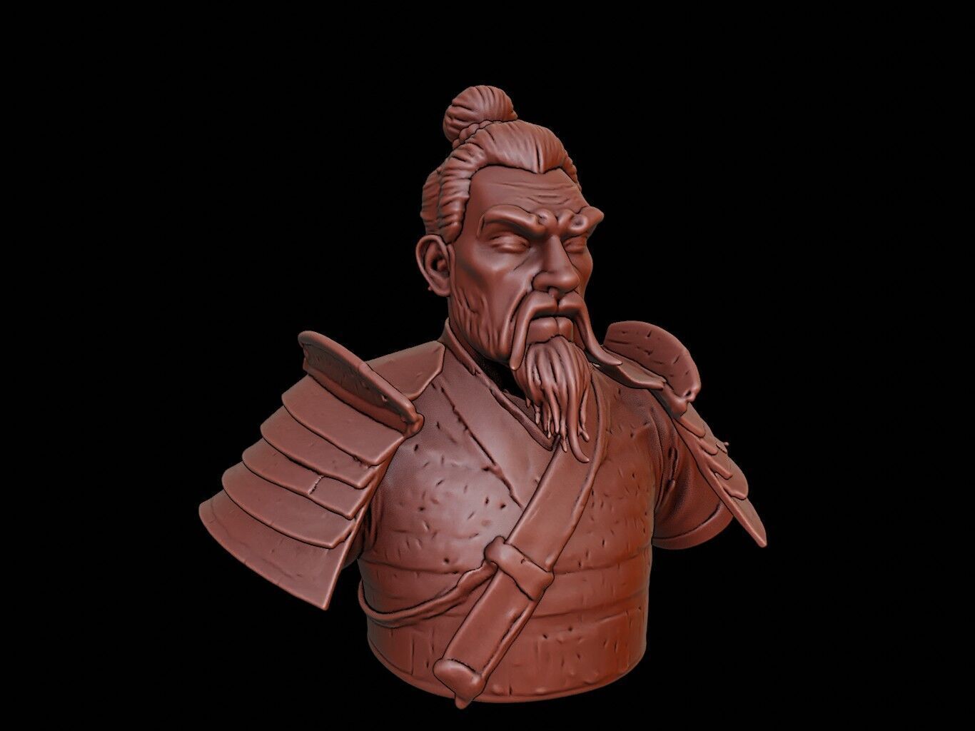 Tokugawa Ieyasu Bust 3D print model_1