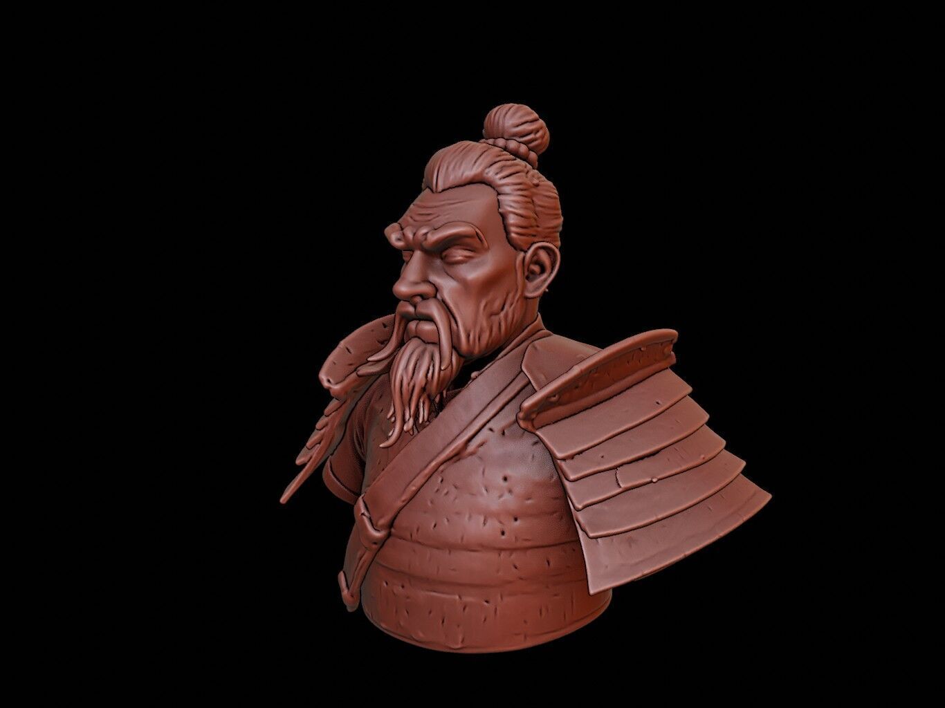 Tokugawa Ieyasu Bust 3D print model_2