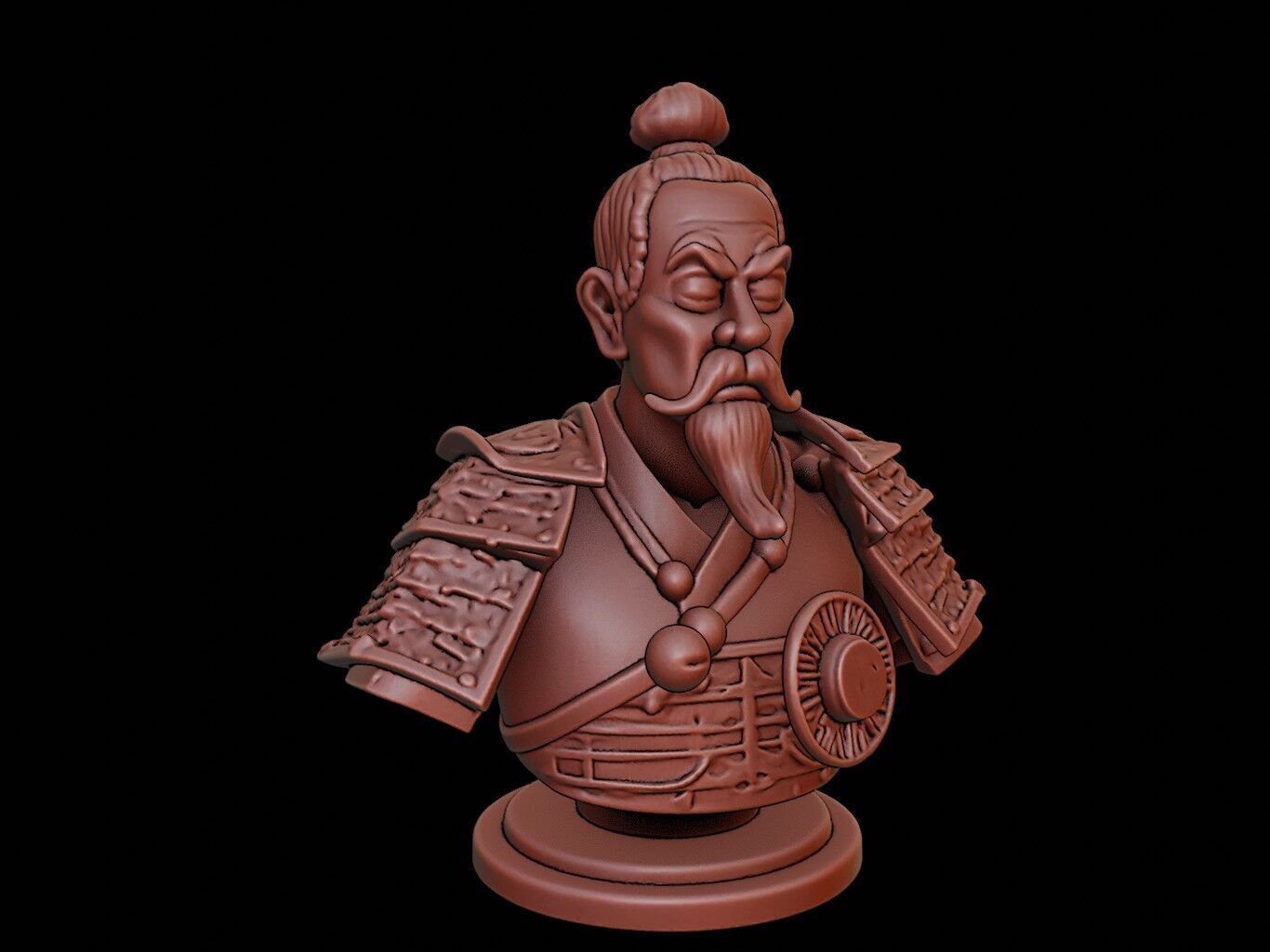 Tokugawa Ieyasu Bust 3D print model_1
