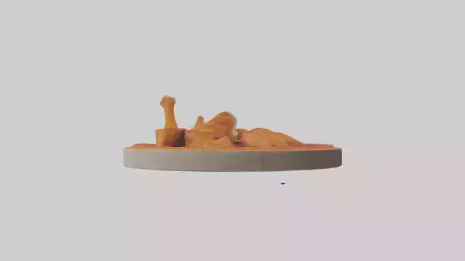 Buffalo wings model Low-poly 3D model