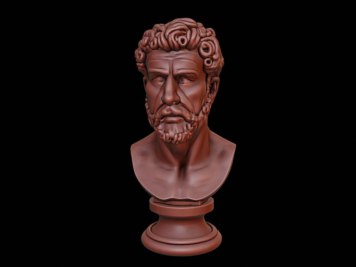 Trajan Bust 3D print model_1