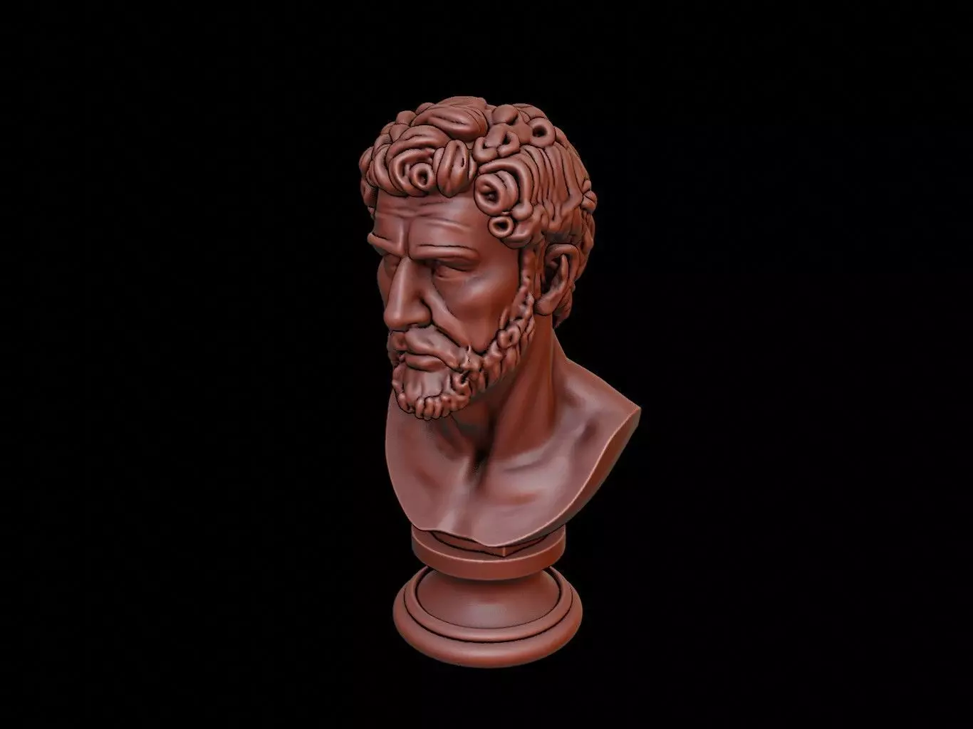 Trajan Bust 3D print model_0