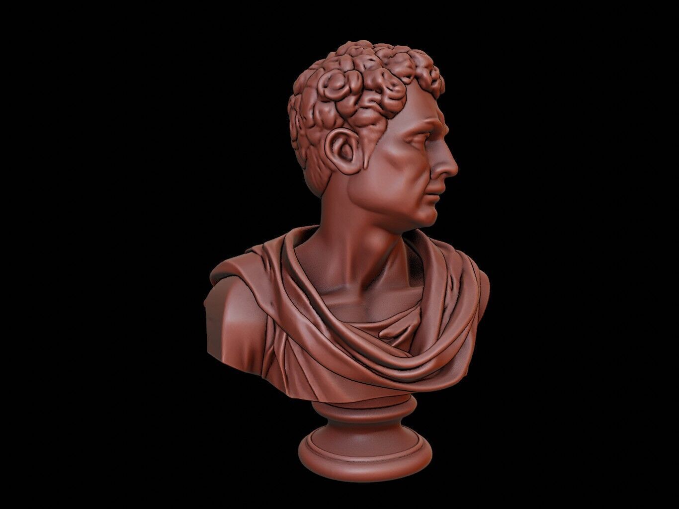 Trajan Bust 3D print model_1