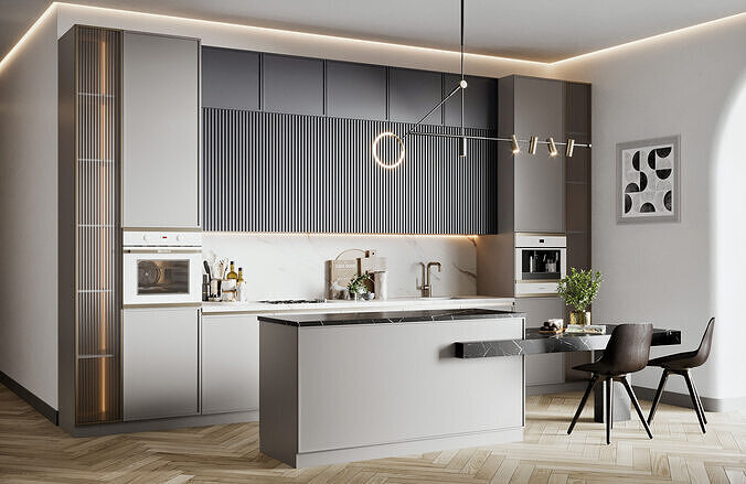 Kitchen 02 3D model 3