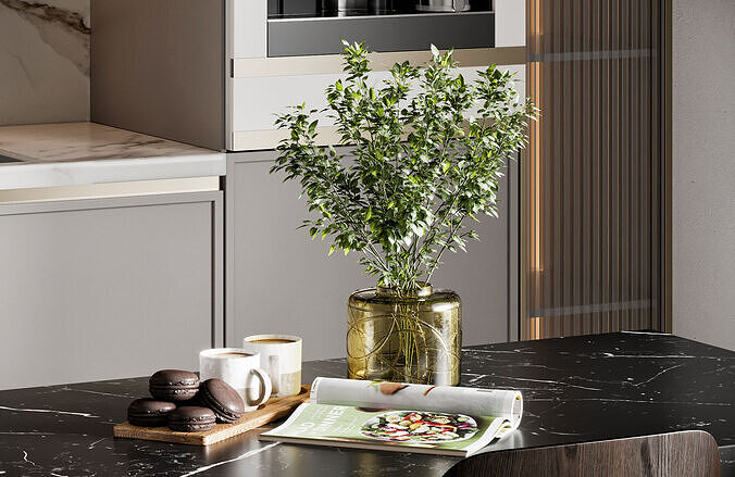 Kitchen 02 3D model 4