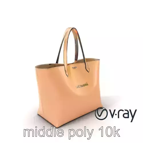 Sleek Minimalist Tote Bag model pack Low-poly 3D model