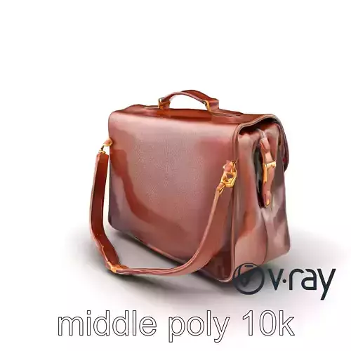 Iridescent Holographic Bag Model Pack Low-poly 3D model