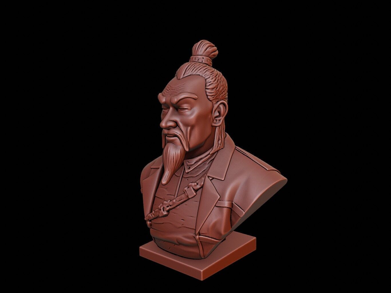 Zhuge Liang Bust 3D print model_2