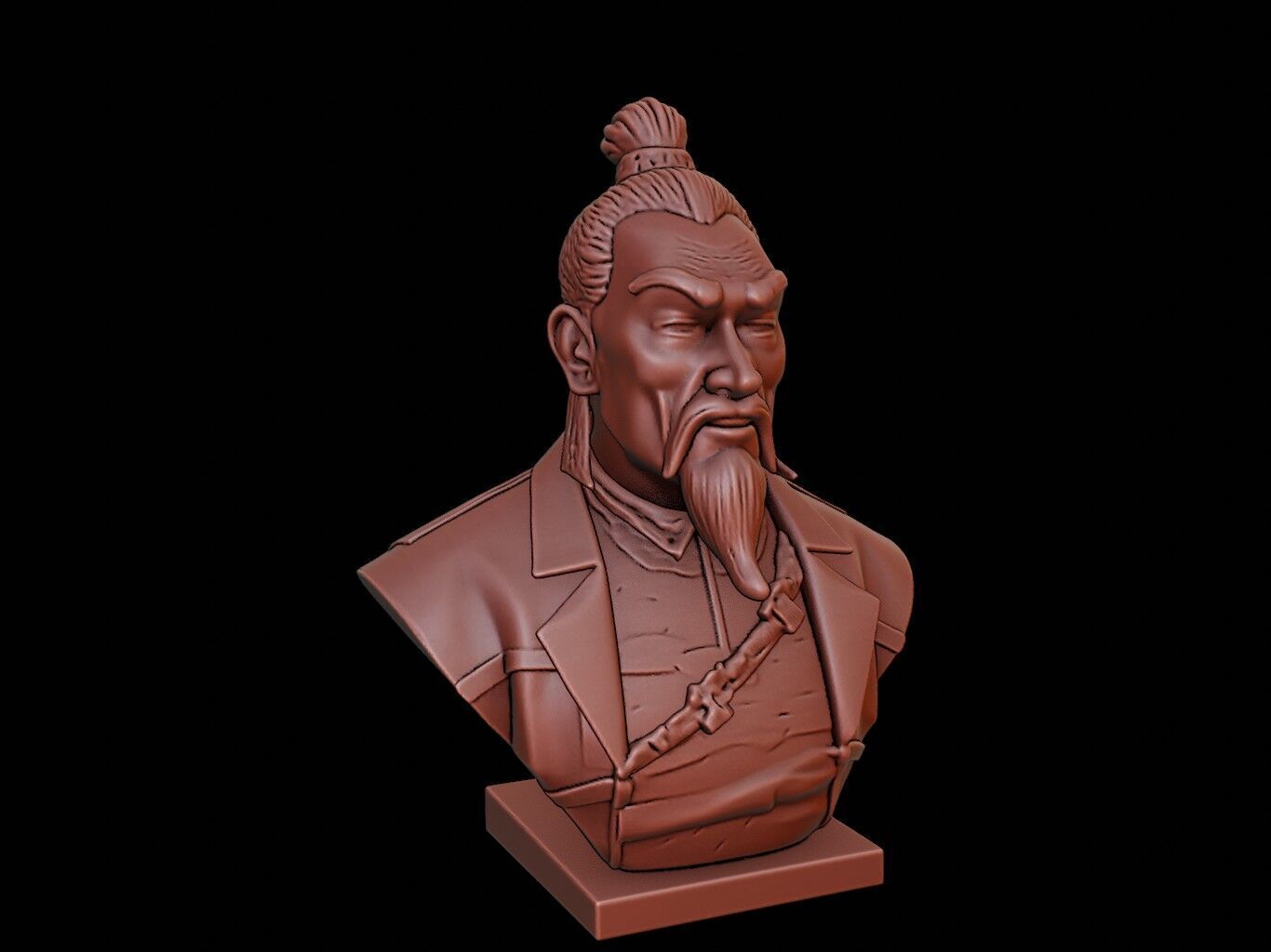 Zhuge Liang Bust 3D print model_1