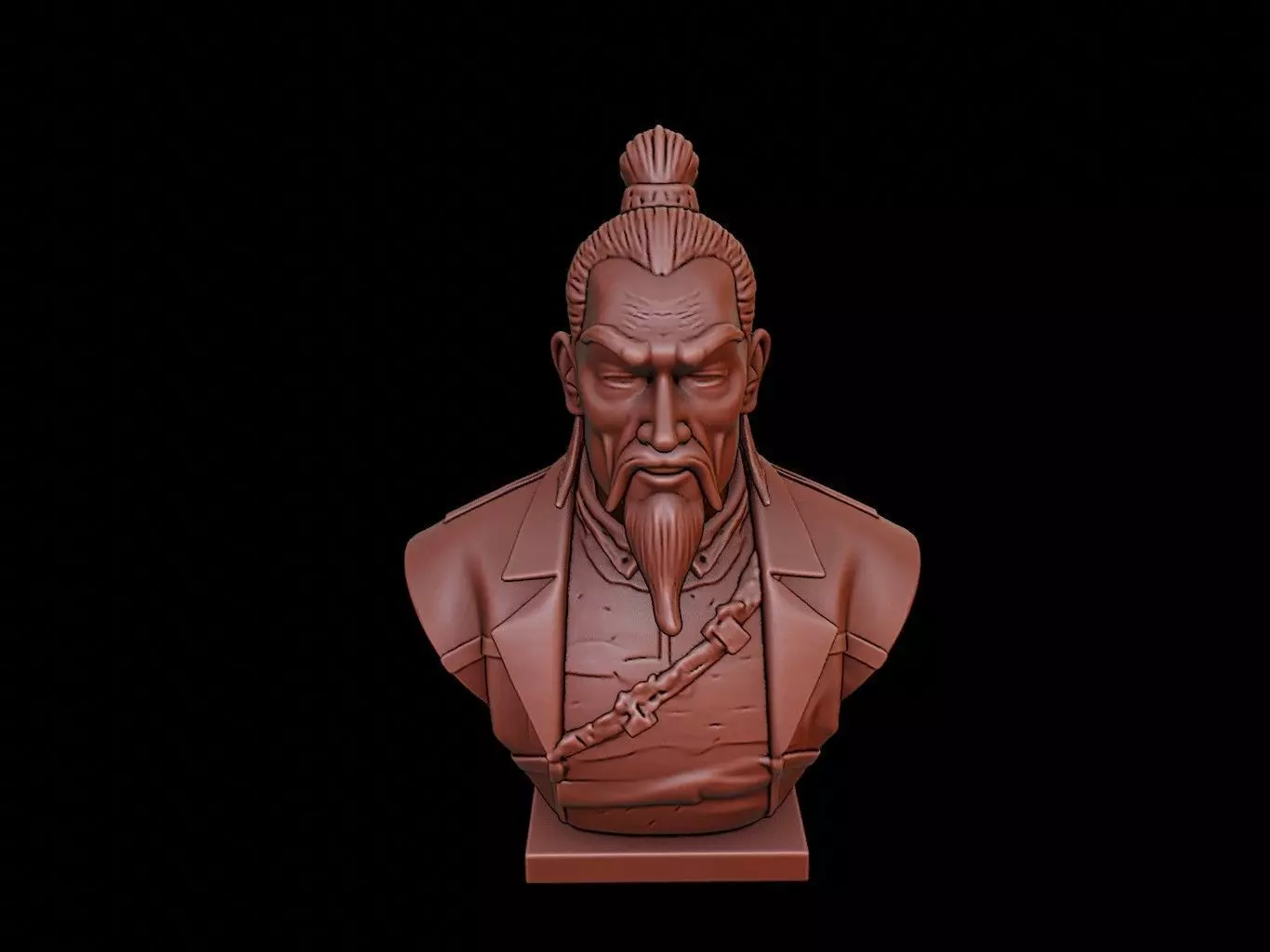 Zhuge Liang Bust 3D print model_0
